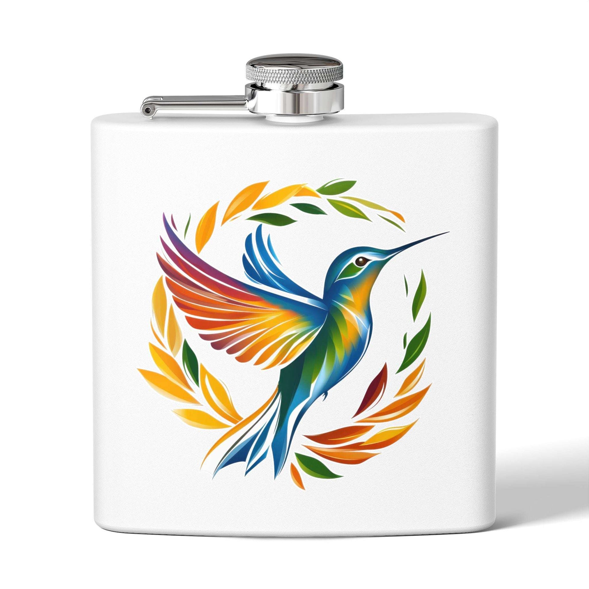 Hummingbird Rainbow Stainless Steel Flask - 6oz