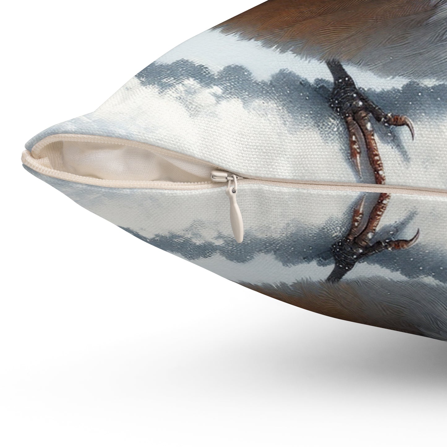 Festive Christmas Robin Pillow - Cozy Holiday Décor