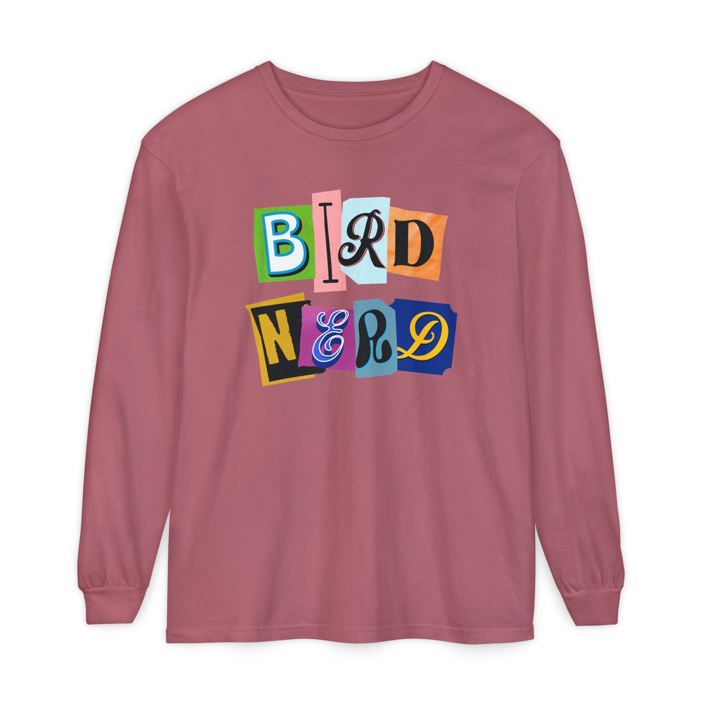 Bird Nerd Long Sleeve T-Shirt - Unisex Garment-Dyed Apparel for Bird Lovers