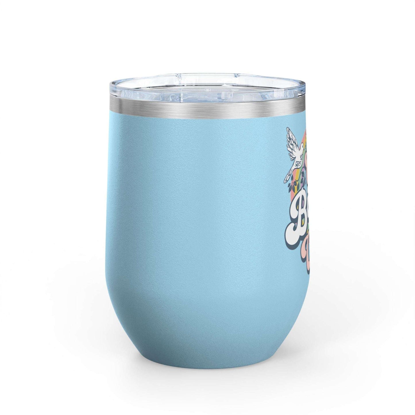 Cool Birder Vibes Wine Tumbler - 12oz Insulated Drinkware for Nature Lovers