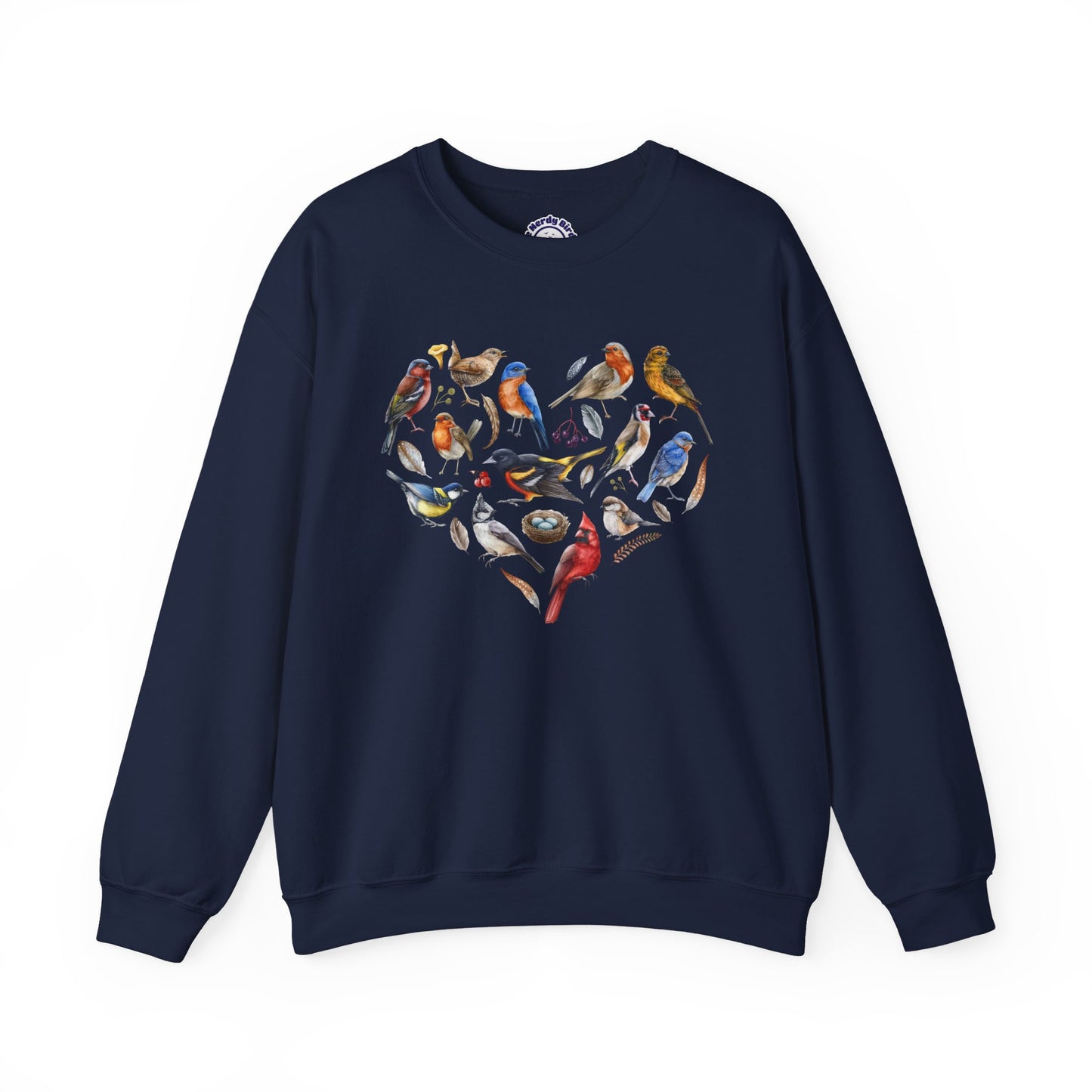 Bird Heart Graphic Unisex Crewneck Sweatshirt