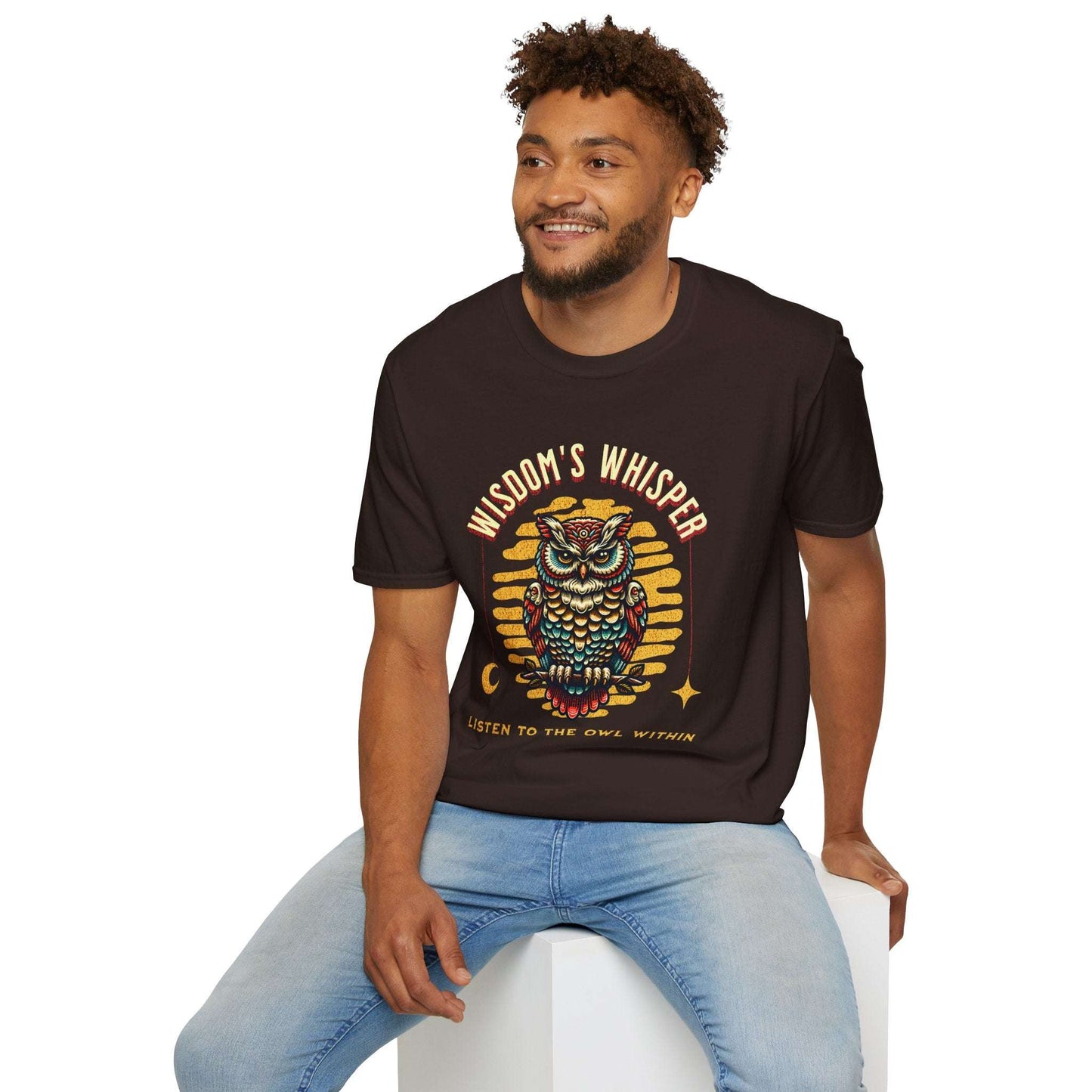 Wisdom's Whisper Unisex Softstyle T-Shirt - Nature Lover's Gift