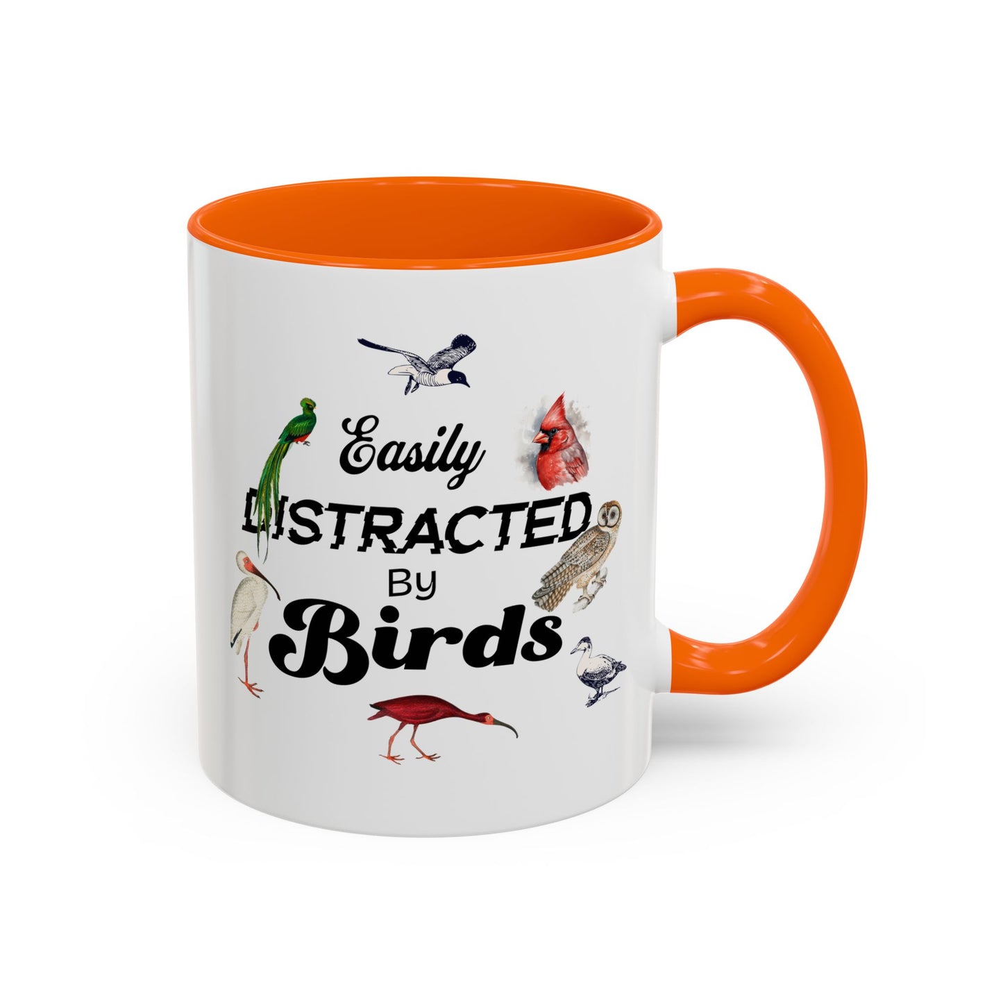 Easily Distracted by Birds Coffee Mug - Fun Accent Mug for Bird Lovers