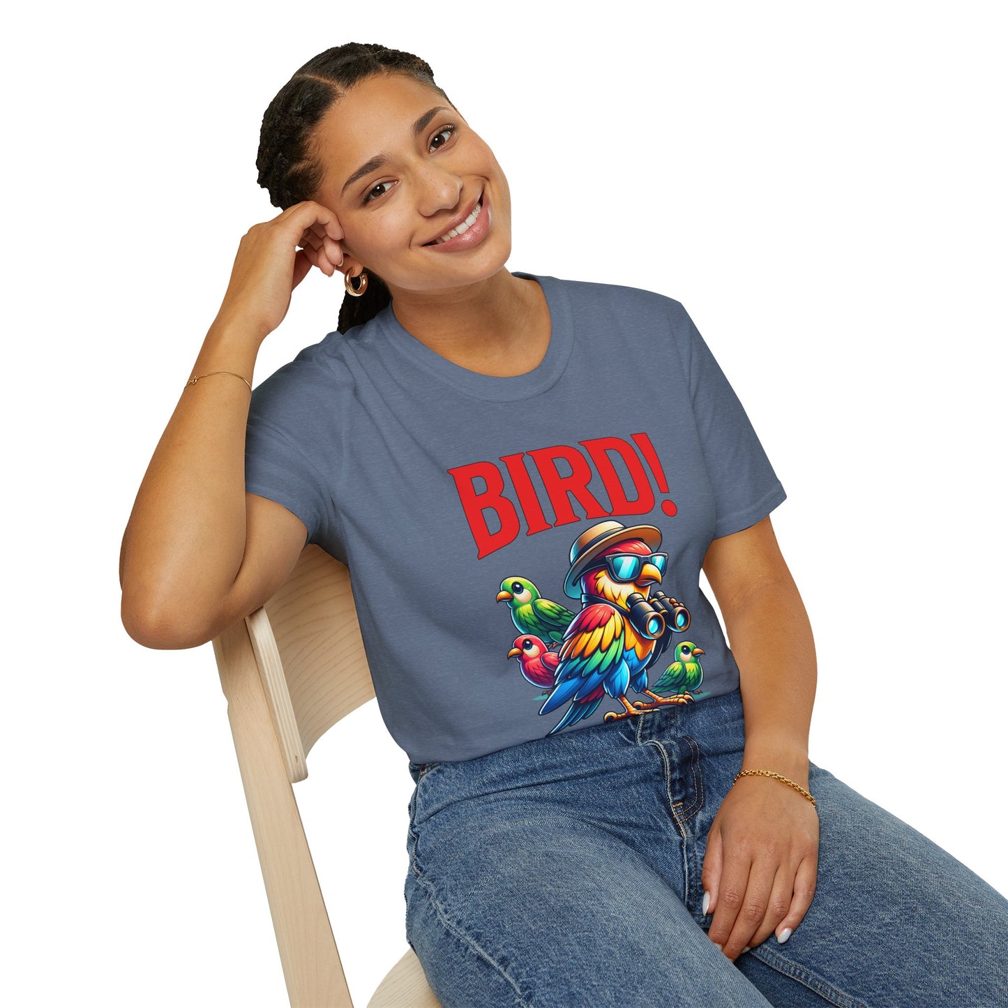 Colorful BIRD! Unisex Softstyle T-Shirt