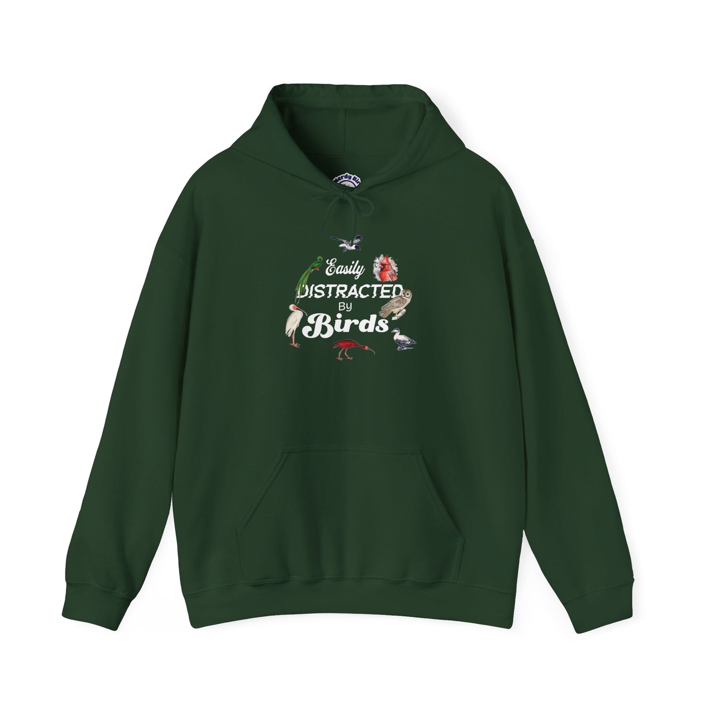 The Nerdy Birder - Easily Distracted by Birds Unisex Hoodie - Cozy Sweatshirt for Nature Lovers