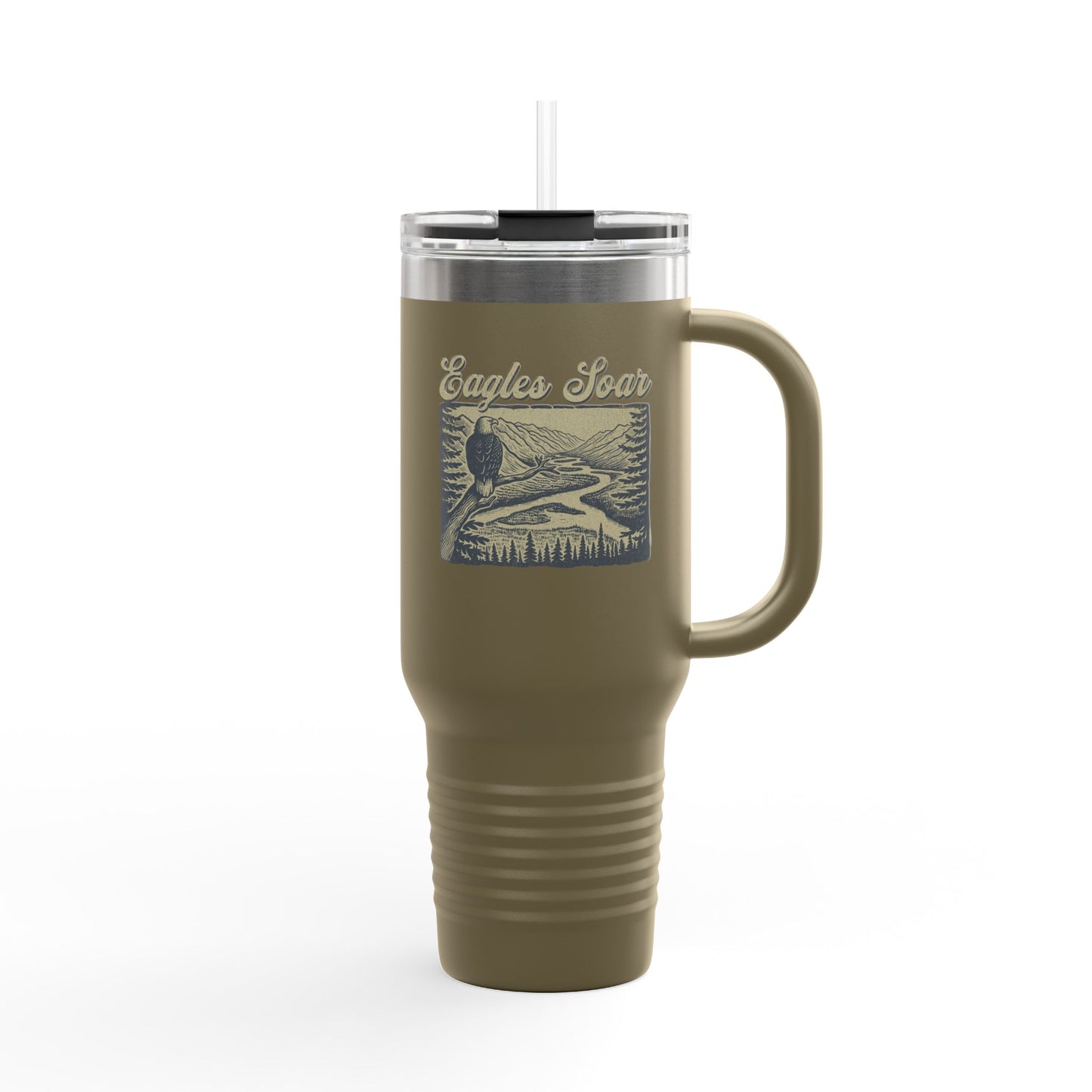 The Nerdy Birder Eagles Soar Insulated Travel Mug 40oz