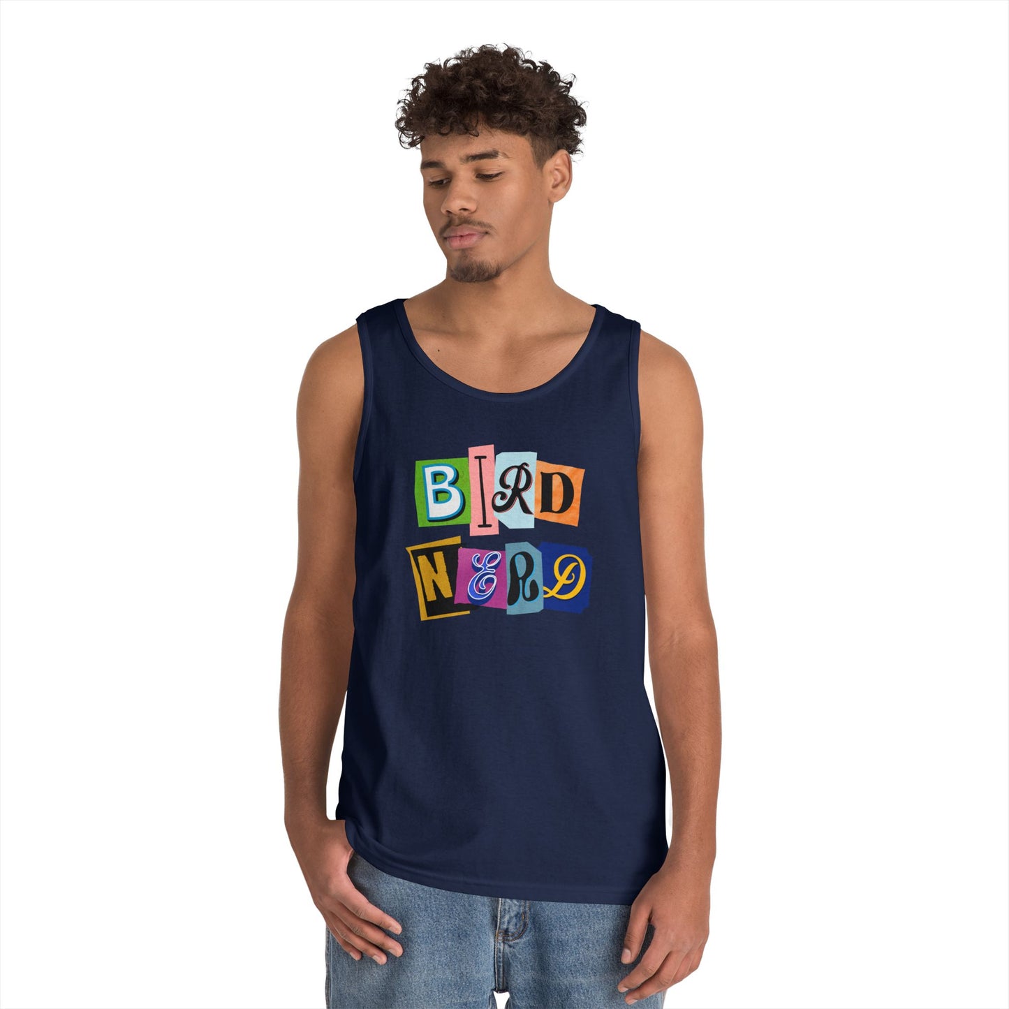 The Nerdy Birder Bird Nerd Tank Top, Gift for Bird Lovers, Unisex Summer Wear, Nature Lover's Apparel, Fun Casual Tank