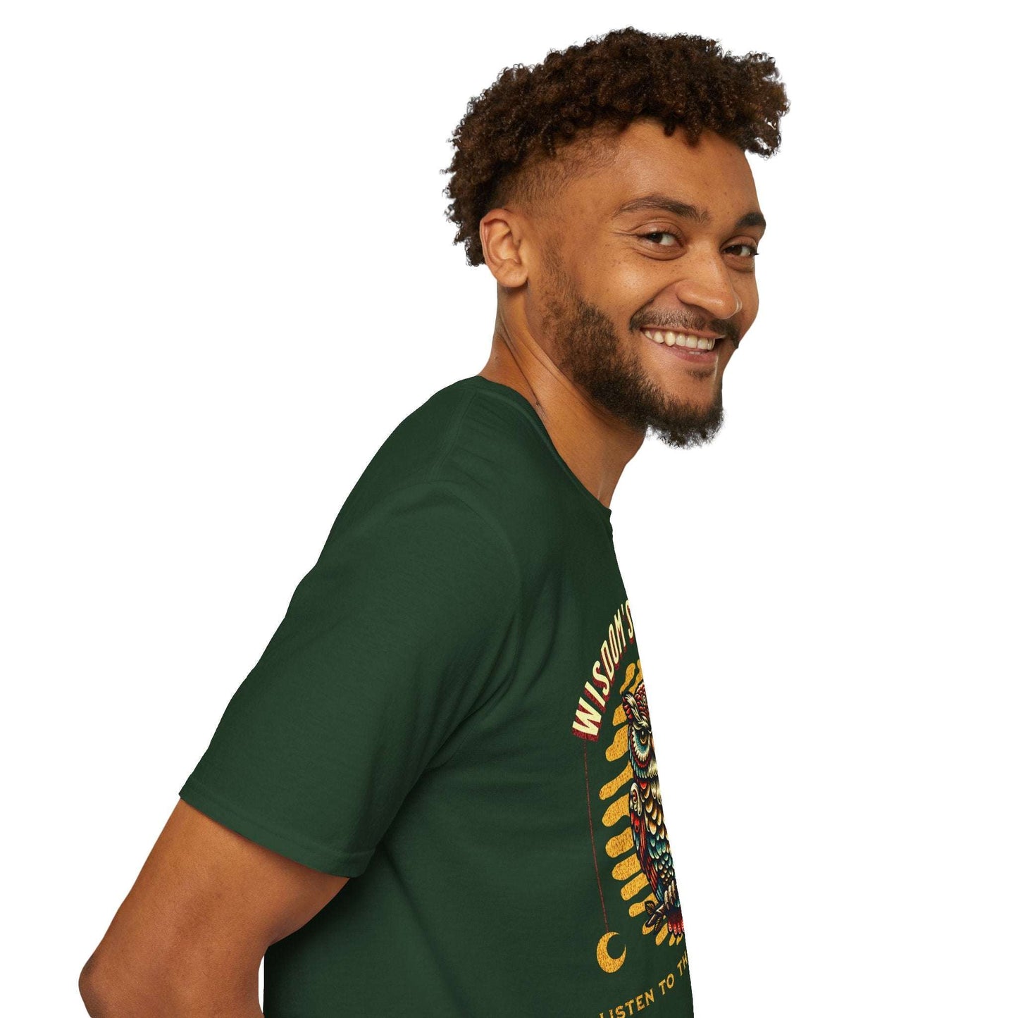 Wisdom's Whisper Unisex Softstyle T-Shirt - Nature Lover's Gift