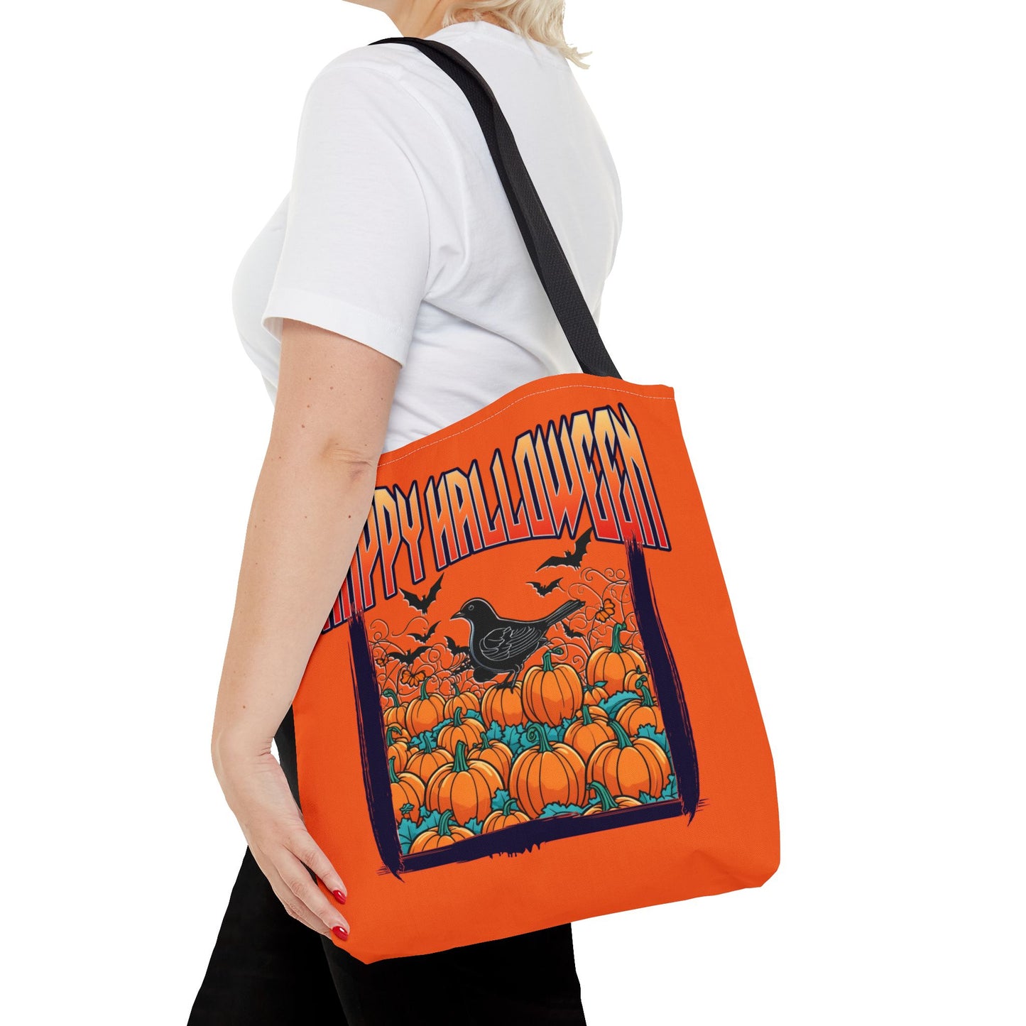 Happy Halloween Pumpkin Tote Bag - Spooky Autumn Vibes