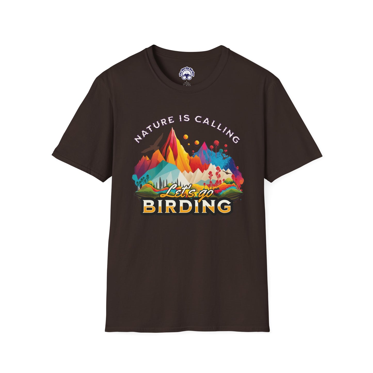 Nature Is Calling Birding Unisex Softstyle T-Shirt