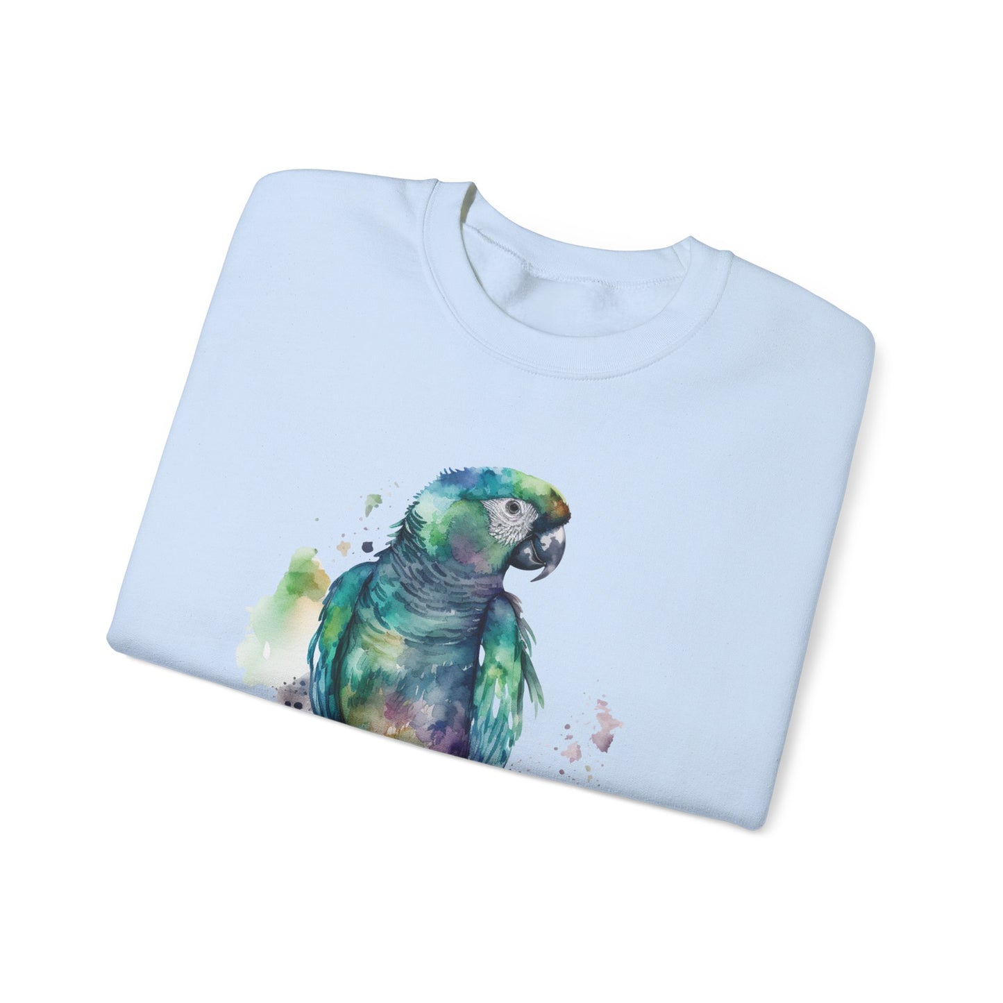 Colorful Parrot Art Unisex Crewneck Sweatshirt - Nature Lover Gift
