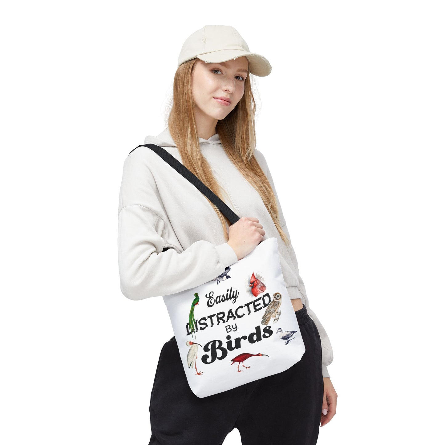 Easily Distracted By Birds Tote Bag – Perfect for Bird Lovers & Nature Enthusiasts