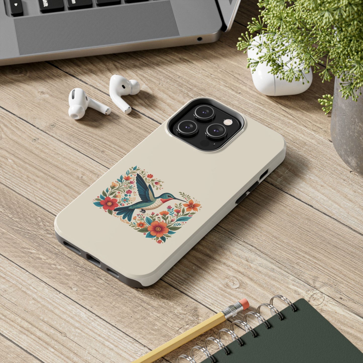 Hummingbird in Bloom Tough Phone Cases