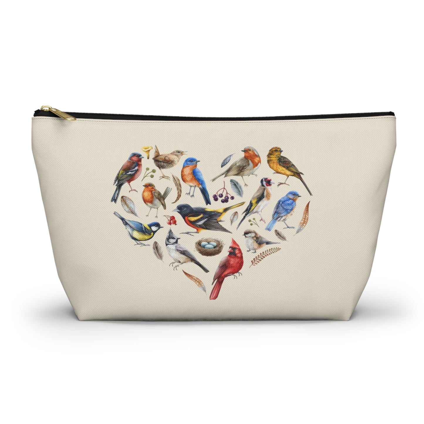 Bird Heart Accessory Pouch Natural