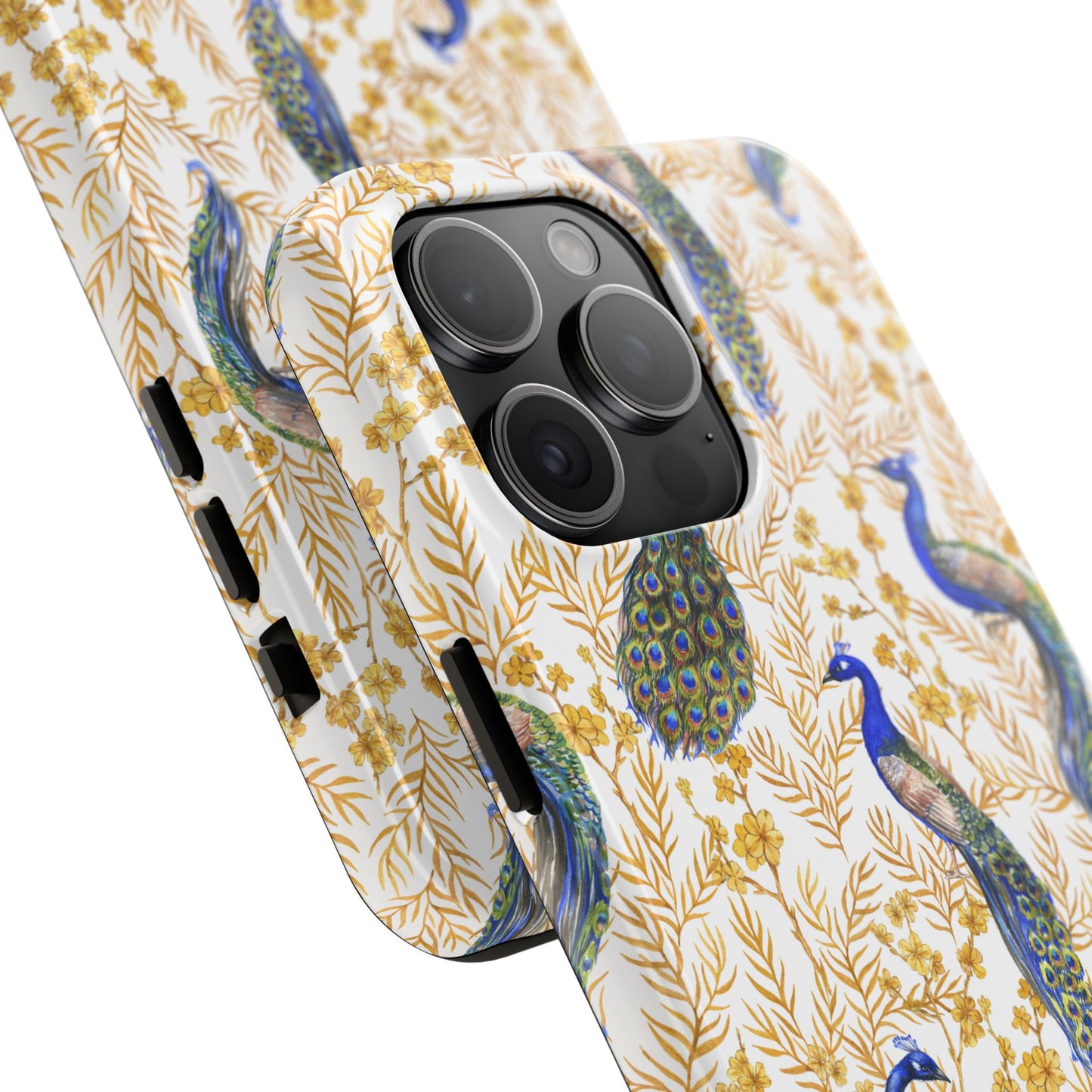Elegant Peacock Tough Phone Case - Stylish Protection for Nature Lovers
