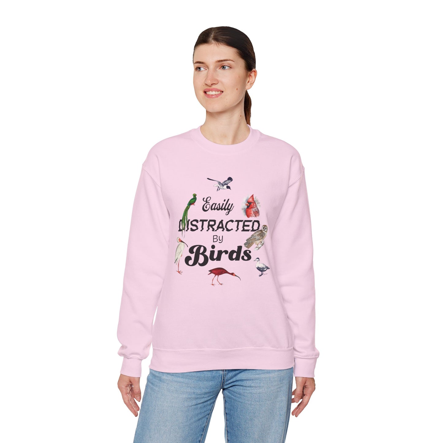 Easily Distracted by Birds Sweatshirt | Unisex Heavy Blend Crewneck