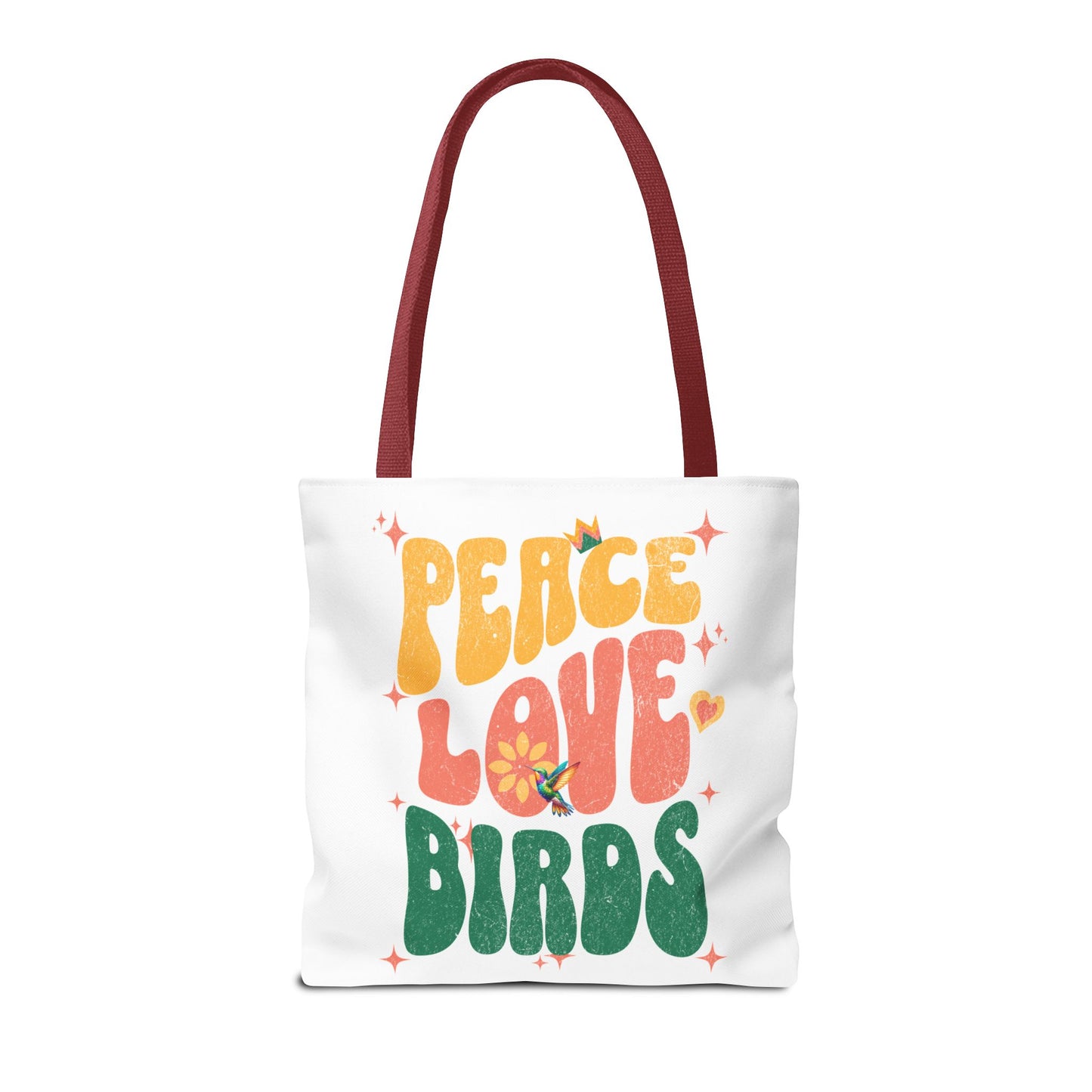 Peace Love Birds Tote Bag – Eco-Friendly Canvas Bag for Nature Lovers