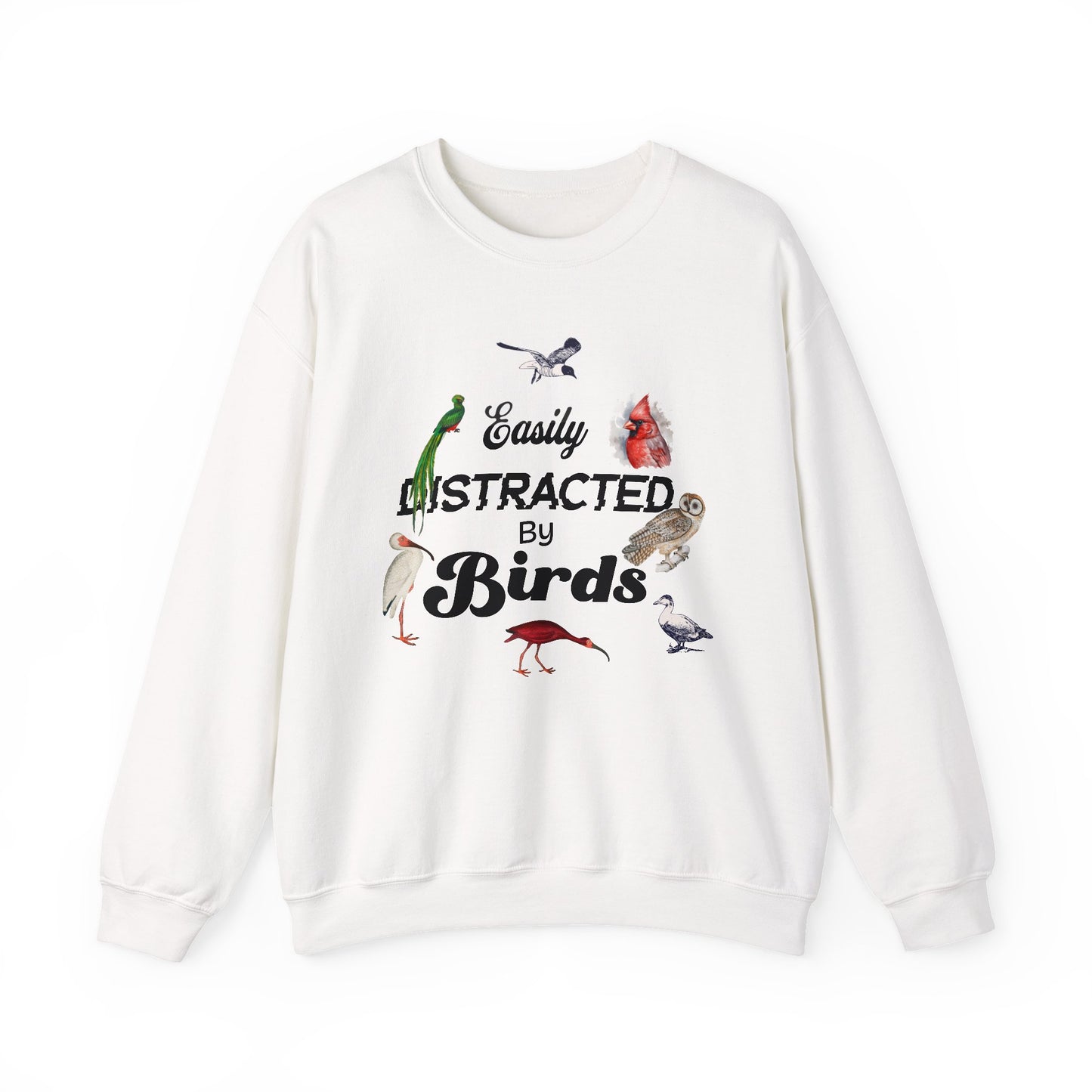 Easily Distracted by Birds Sweatshirt | Unisex Heavy Blend Crewneck