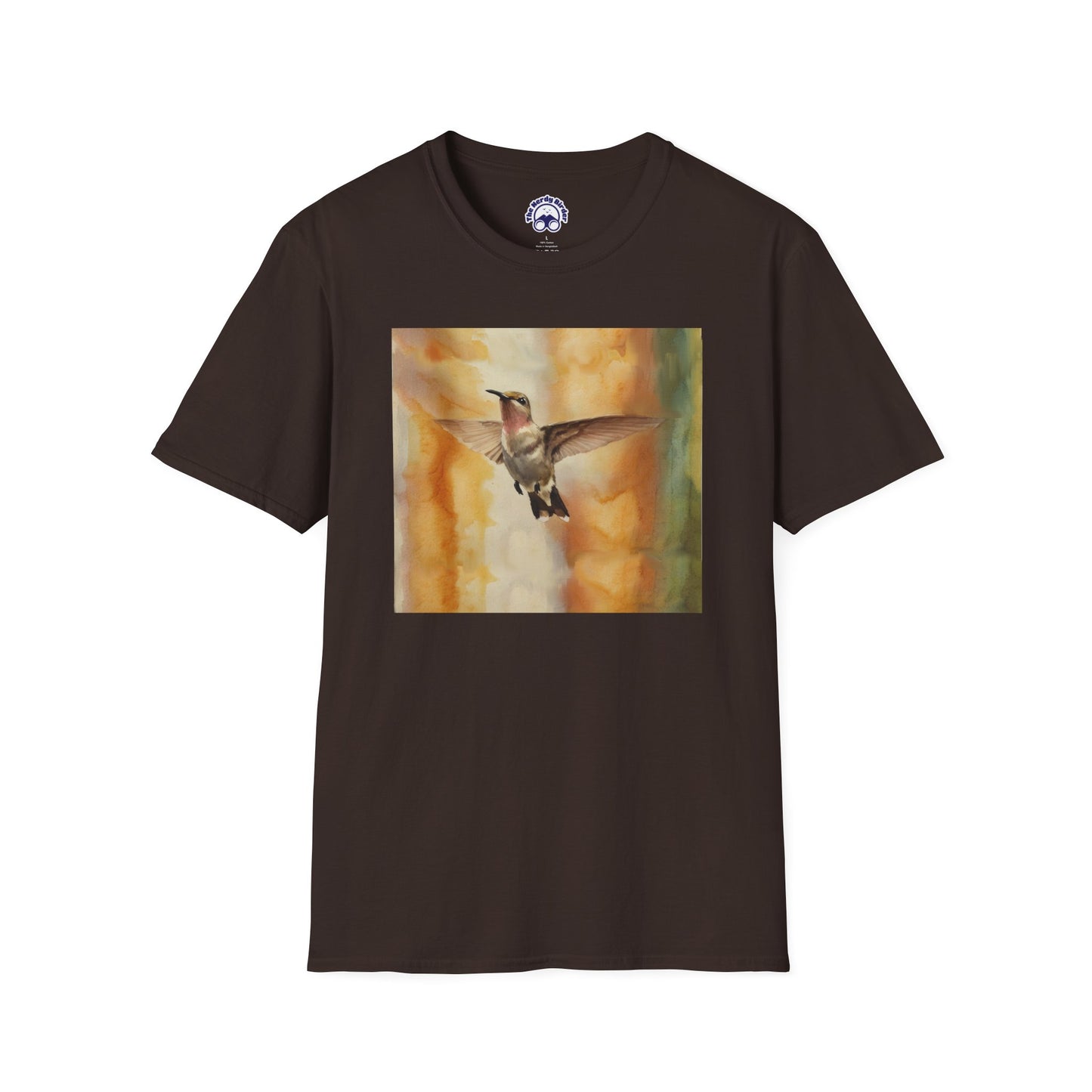 Hummingbird Watercolor T-Shirt, Nature Lover Gift, Birdwatching Shirt