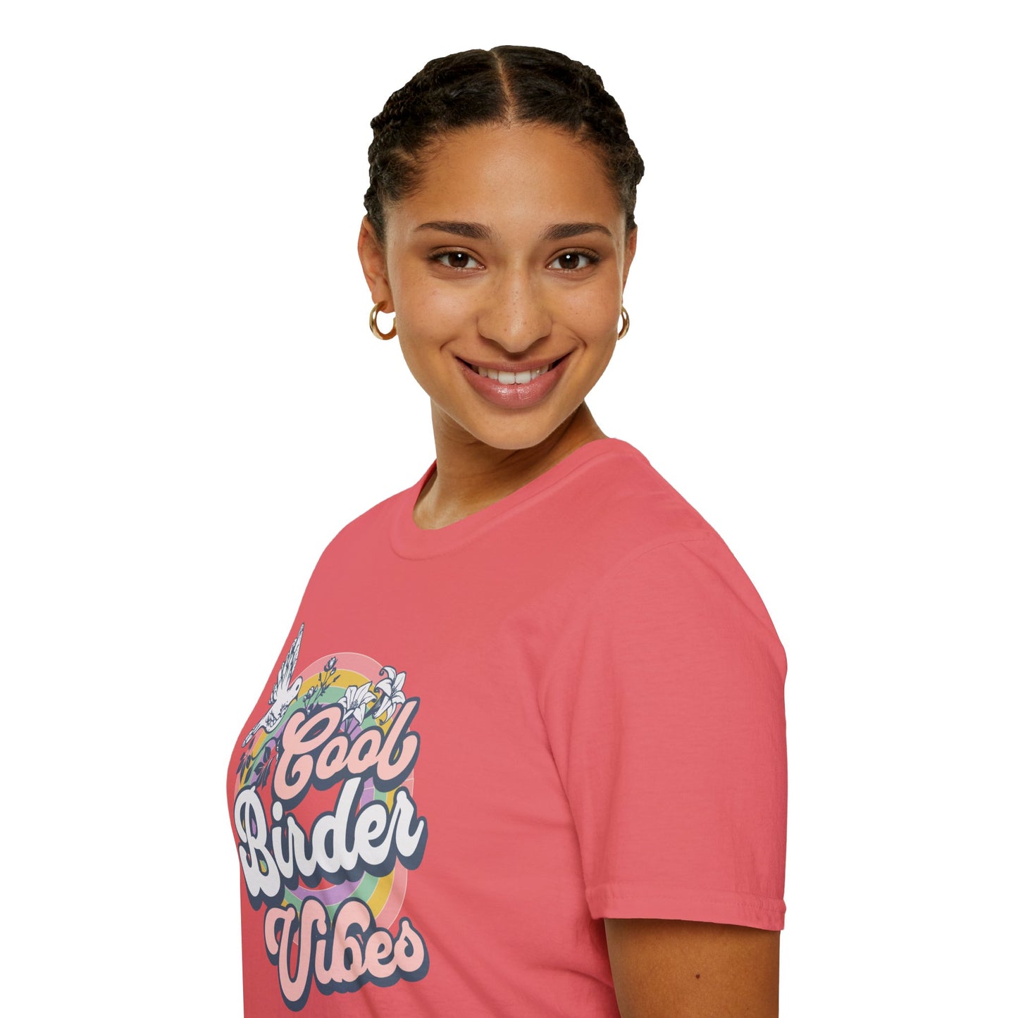 Cool Birder Vibes Unisex Softstyle T-Shirt | Perfect for Bird Lovers and Nature Enthusiasts