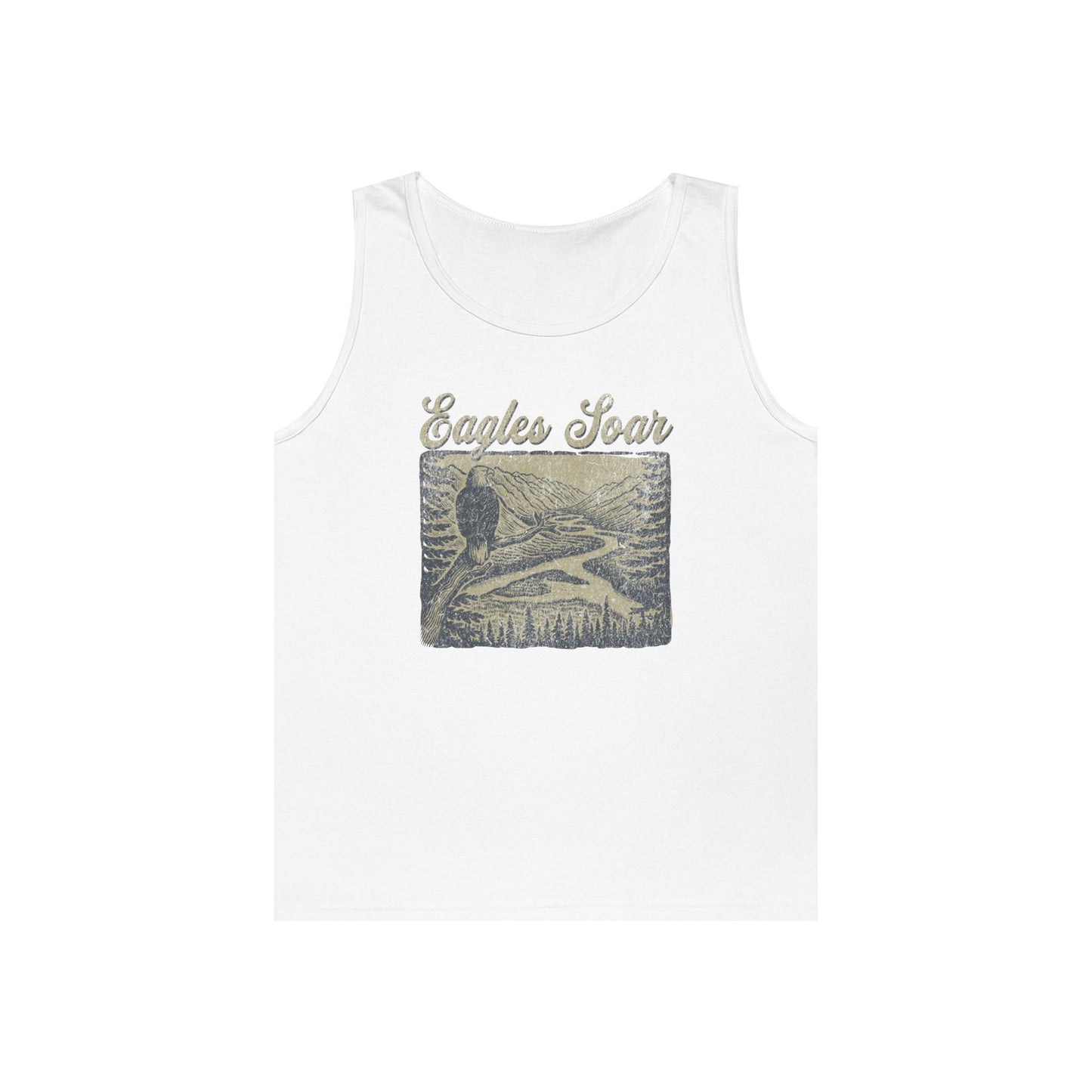 Eagles Soar Unisex Heavy Cotton Tank Top – Outdoor Adventure Wear