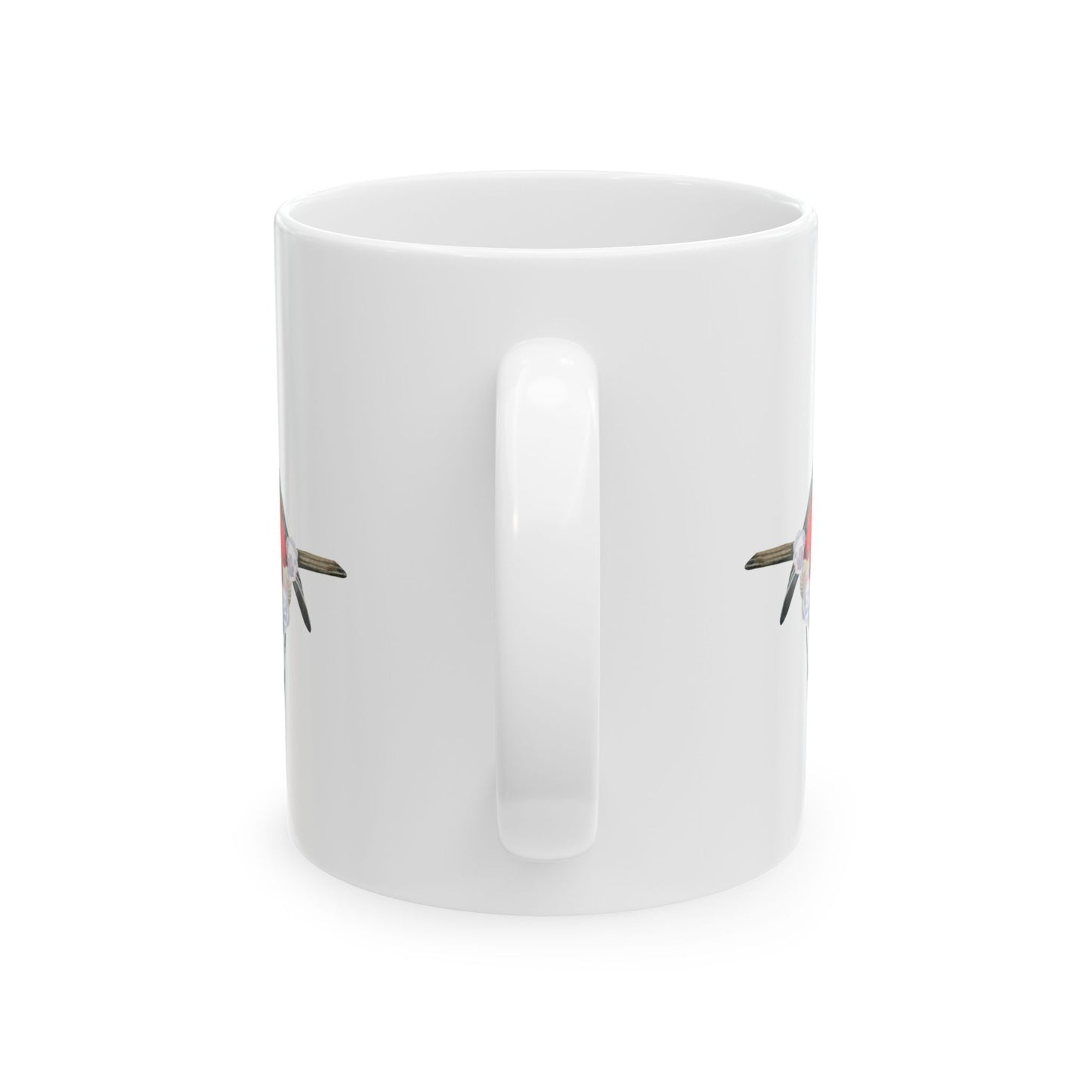 Festive Bird Ceramic Mug - Holiday Coffee Cup (11oz, 15oz)