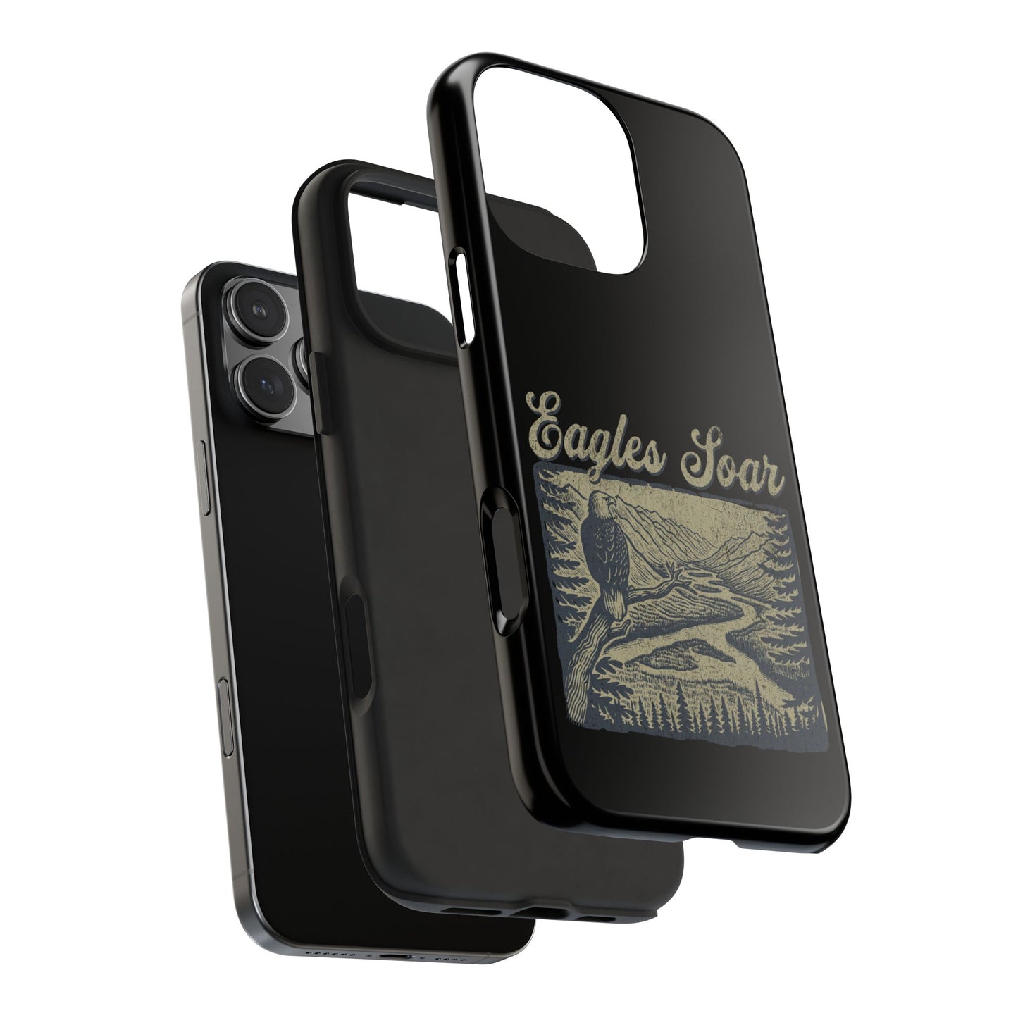 The Nerdy Birder - Eagles Soar Tough Phone Case, Nature Lover Gift, Hiking Accessory, Wildlife Enthusiast, Adventure Protection Case