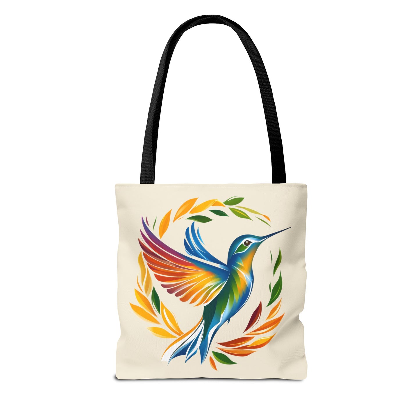 Hummingbird Rainbow Tote Bag - Natural color