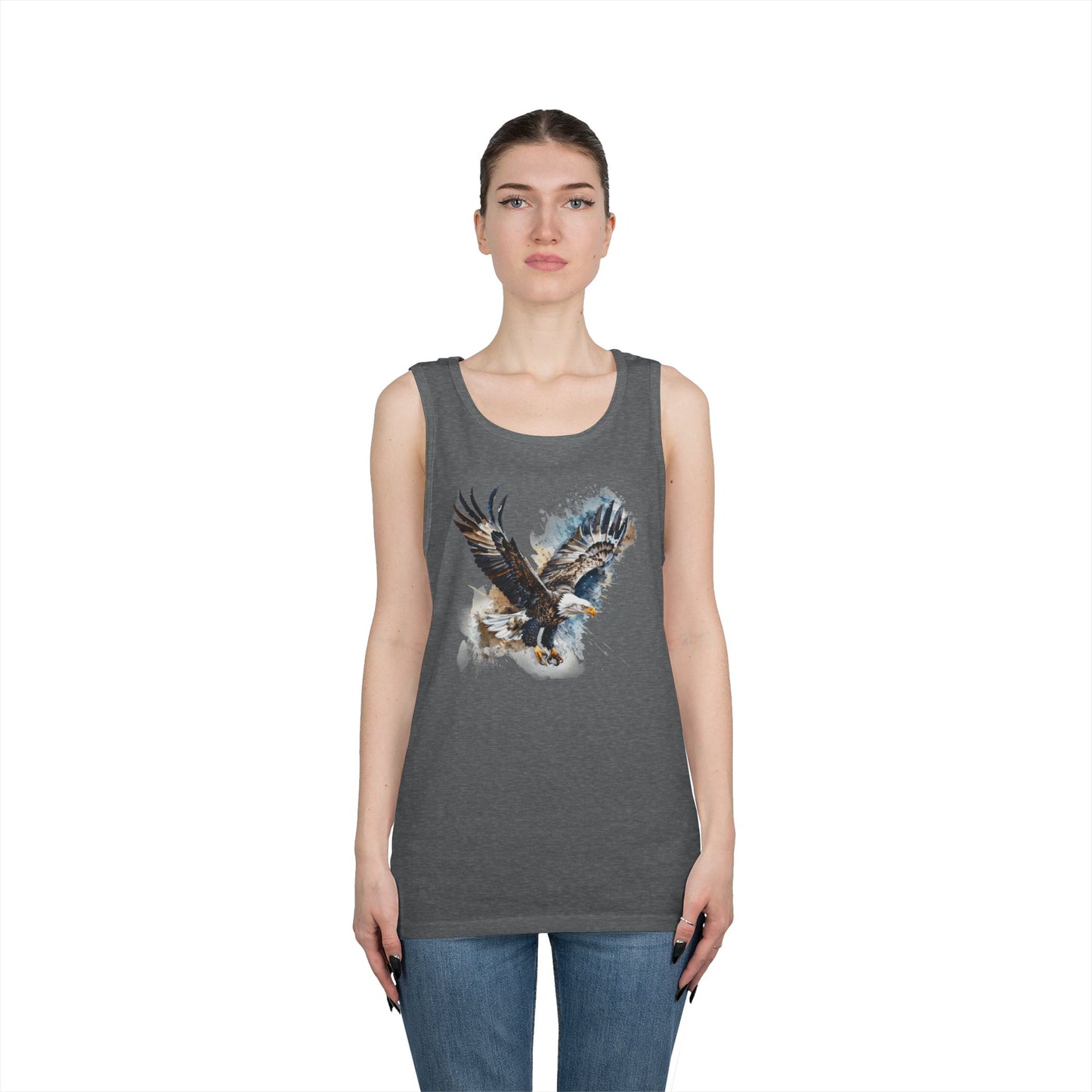Eagle Graphic Unisex Heavy Cotton Tank Top – Outdoor Adventure Wear