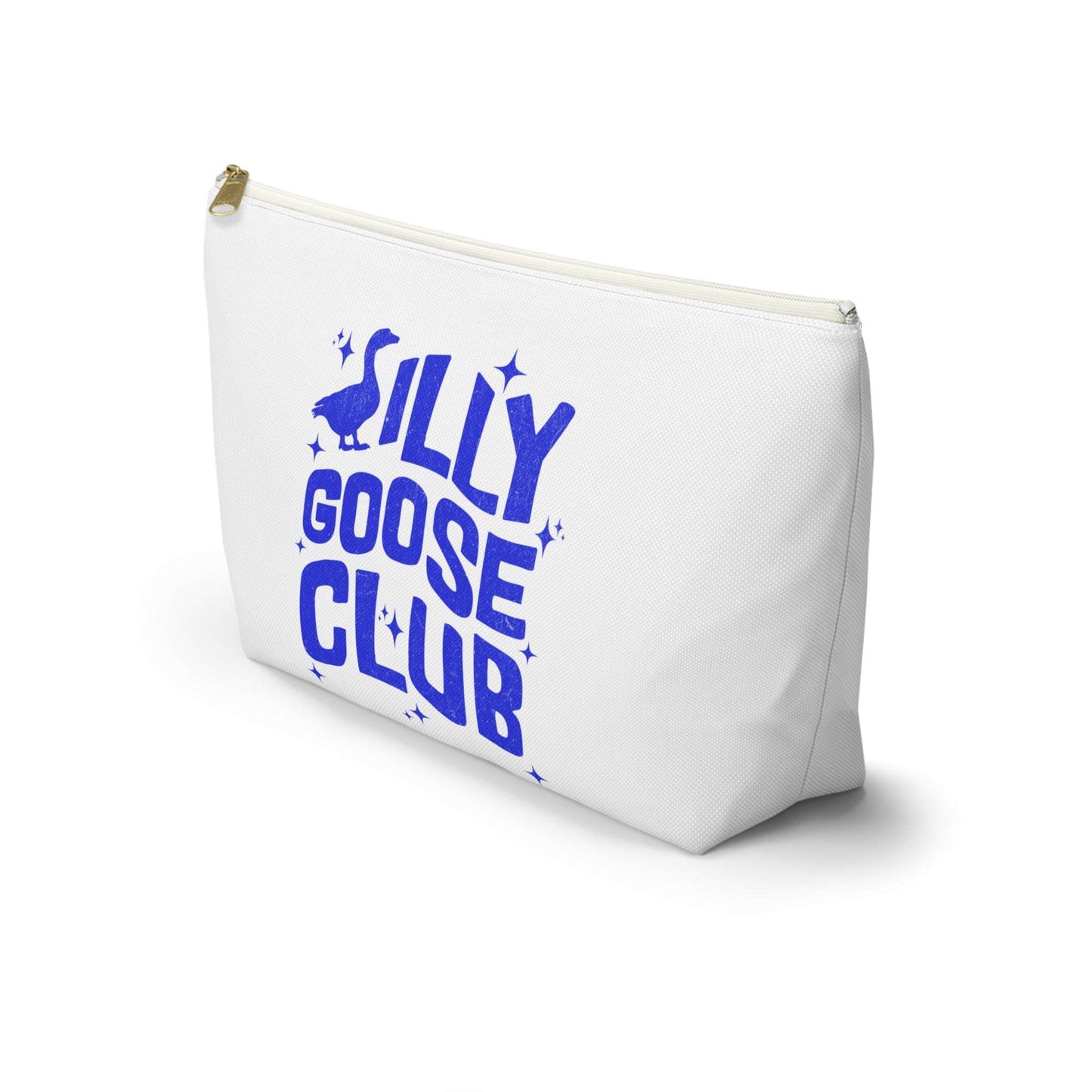 Silly Goose Club Accessory Pouch | Fun Makeup Bag | Travel Organizer | Gift for Friends | Cute Storage Solution | Quirky T-bottom Bag