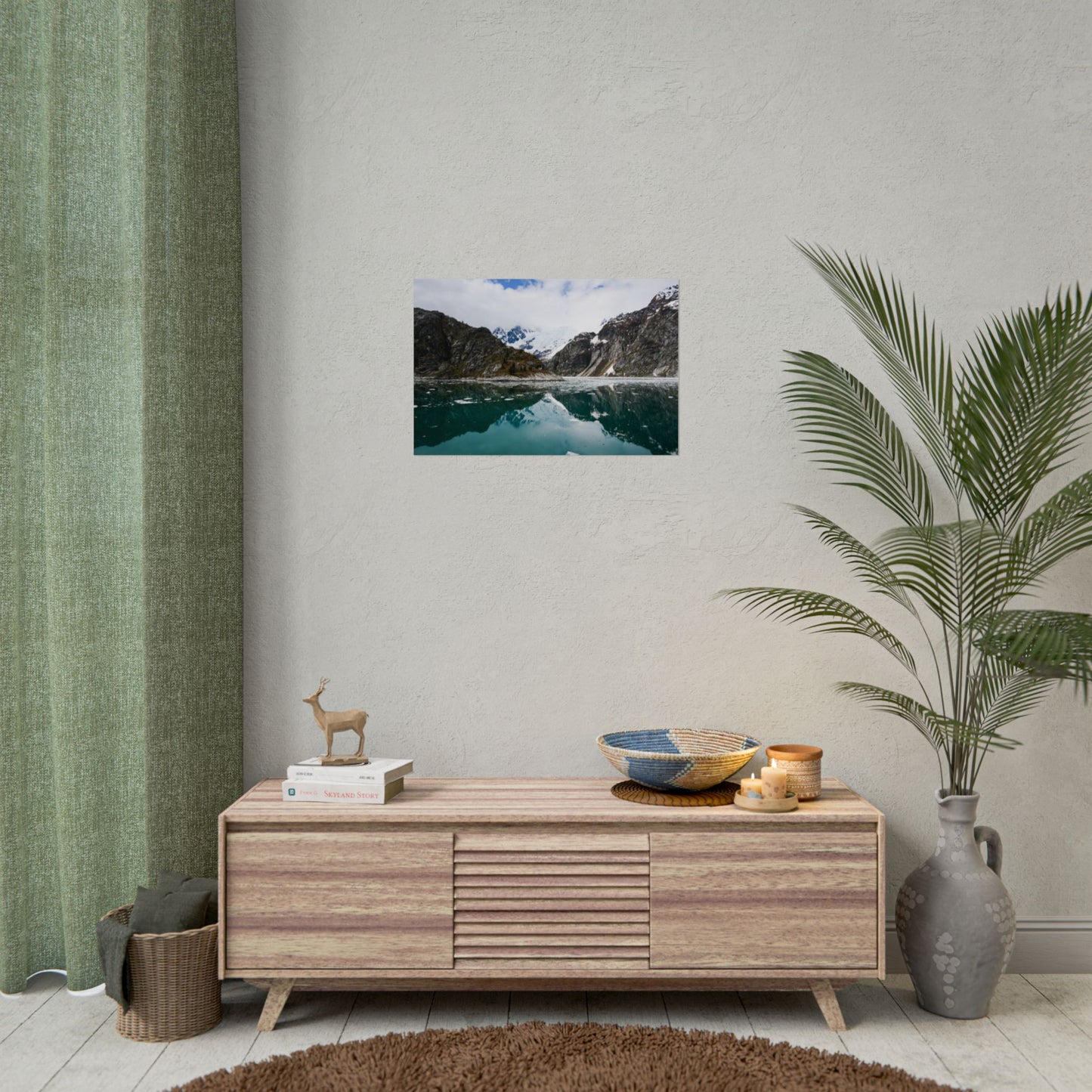 Scenic Mountain Reflection Rolled Poster | Tranquil Nature Wall Art