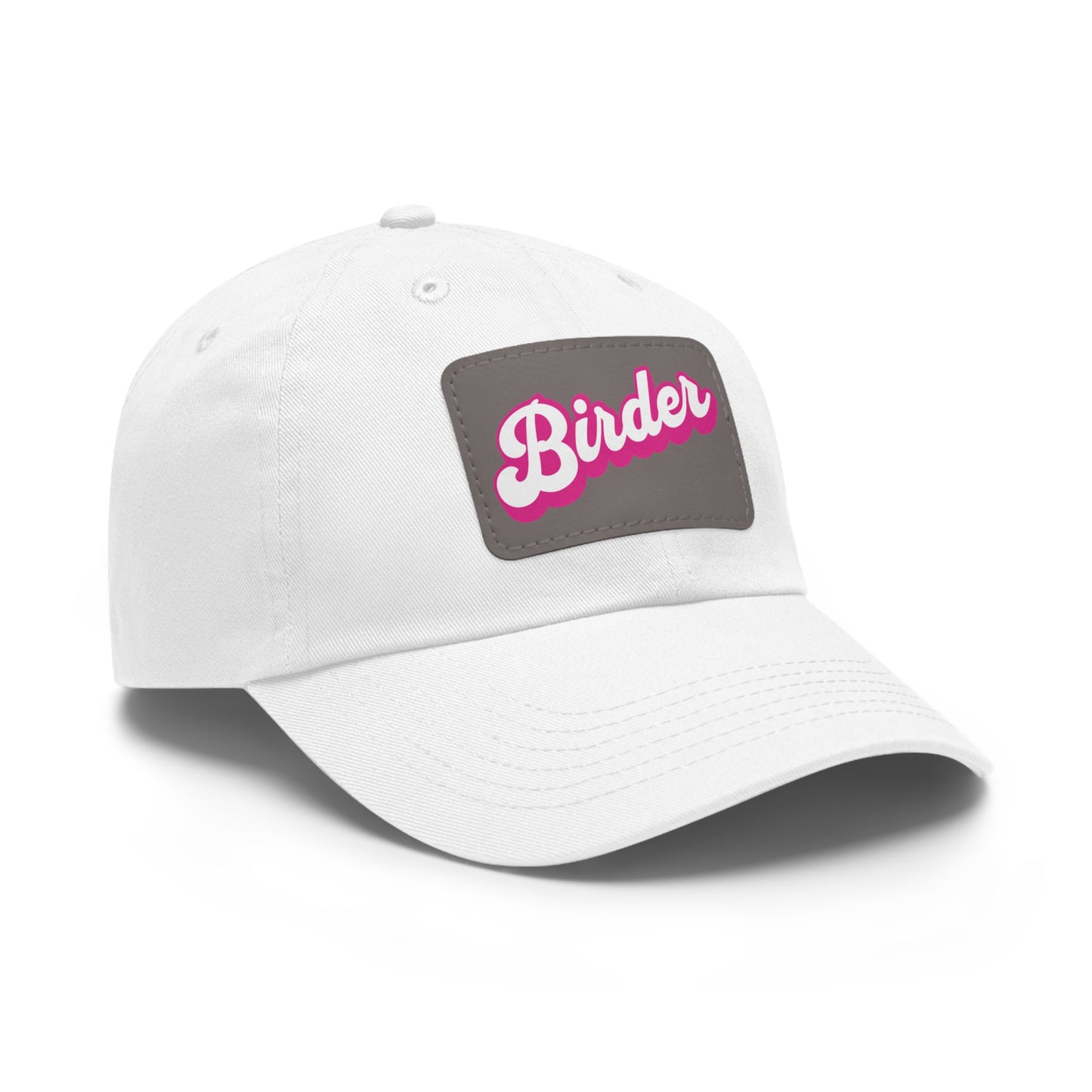 The Nerdy Birder - Birder Hat with Leather Patch for Inspired by childhood memories of playful glamour, Stylish Outdoor Cap, Gift for Bird Watching Enthusiasts, Casual Fashion Accessory