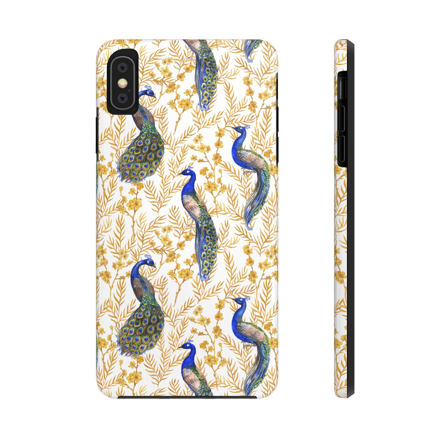 Elegant Peacock Tough Phone Case - Stylish Protection for Nature Lovers