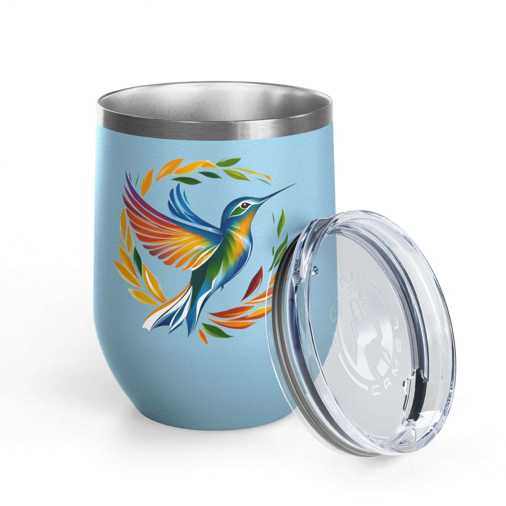Hummingbird Rainbow Wine Tumbler- 12oz Insulated Cup