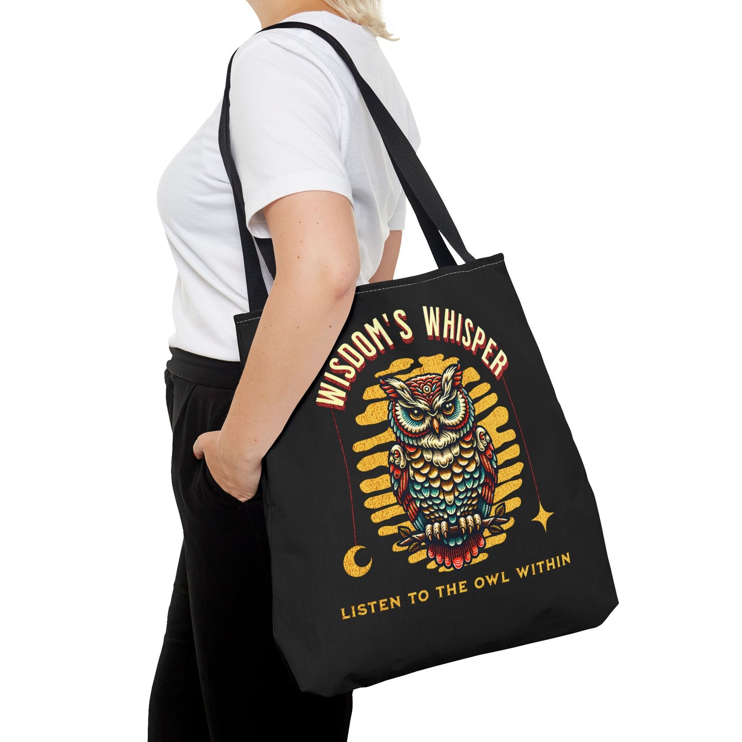 Owl Wisdom Tote Bag - Listen to the Owl Within - Eco-Friendly Shopping Bag