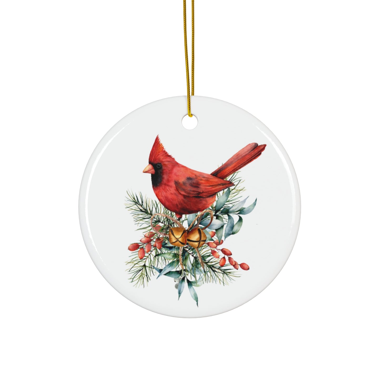 Holiday Cardinal Ceramic Ornament - Festive Decor for Christmas