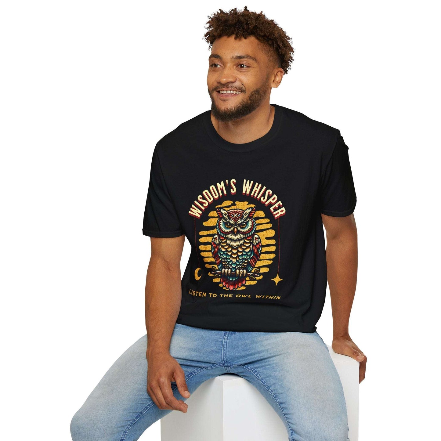 Wisdom's Whisper Unisex Softstyle T-Shirt - Nature Lover's Gift