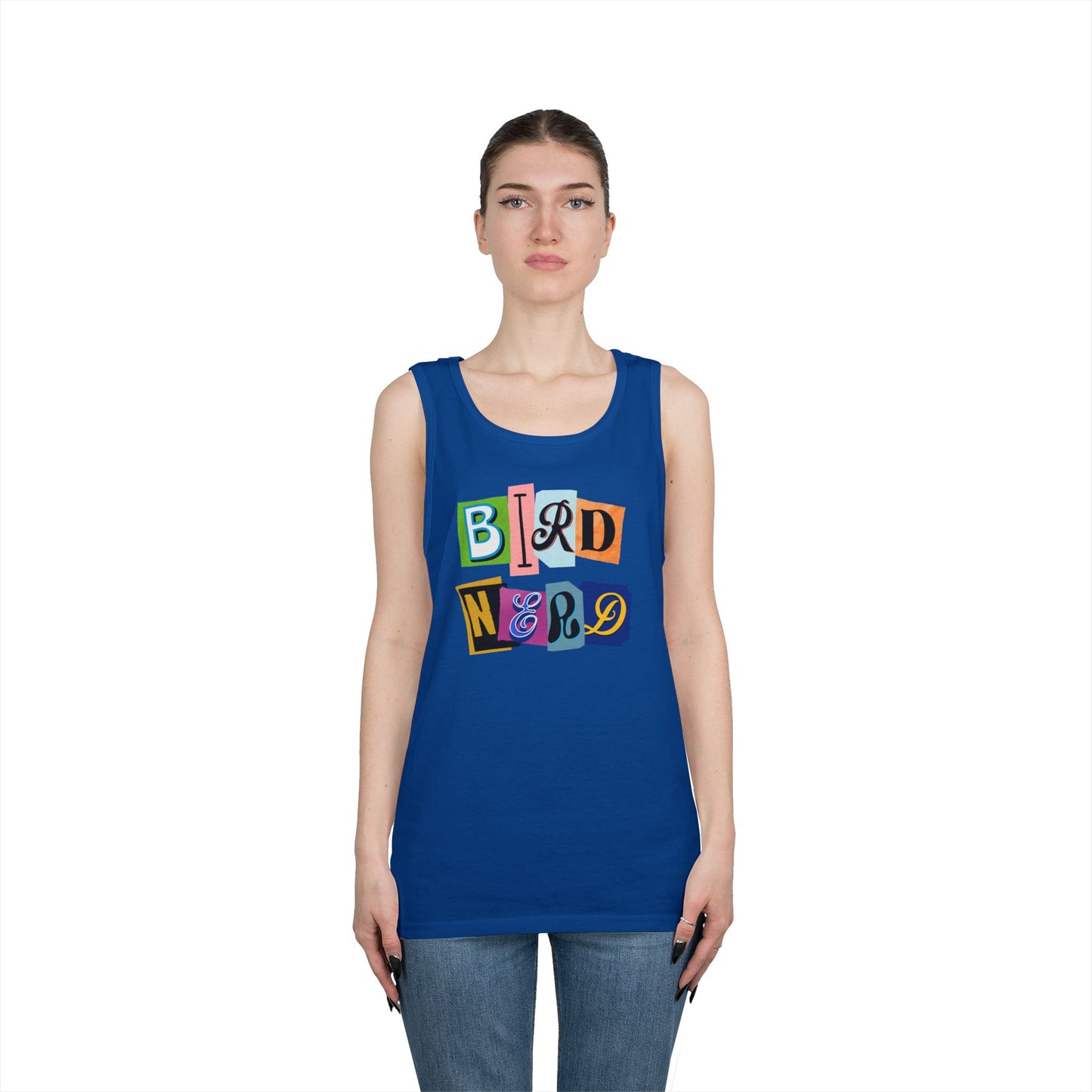 The Nerdy Birder Bird Nerd Tank Top, Gift for Bird Lovers, Unisex Summer Wear, Nature Lover's Apparel, Fun Casual Tank