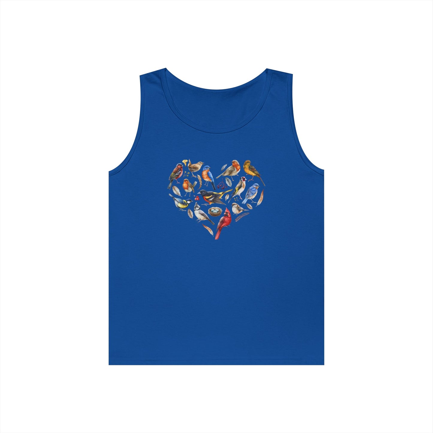 I'm A Nerdy Birder Bird Heart Tank Top, Gift for Bird Lovers, Unisex Summer Wear, Nature Lover's Apparel, Fun Casual Tank