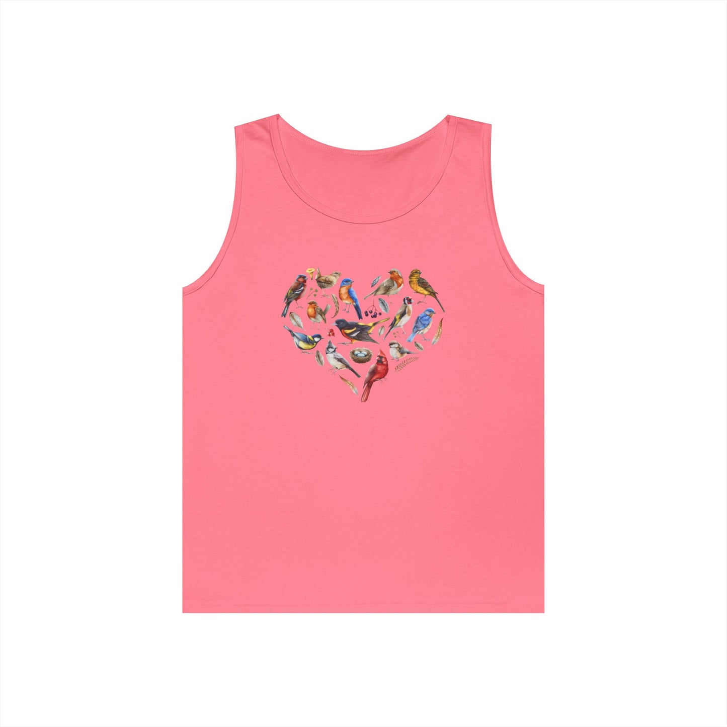 I'm A Nerdy Birder Bird Heart Tank Top, Gift for Bird Lovers, Unisex Summer Wear, Nature Lover's Apparel, Fun Casual Tank