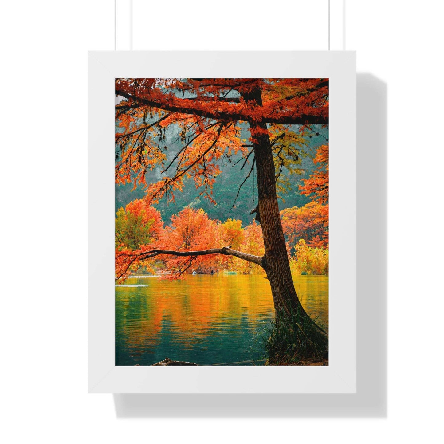 Autumn Serenity Framed Vertical Poster - Nature Wall Art for Home Decor