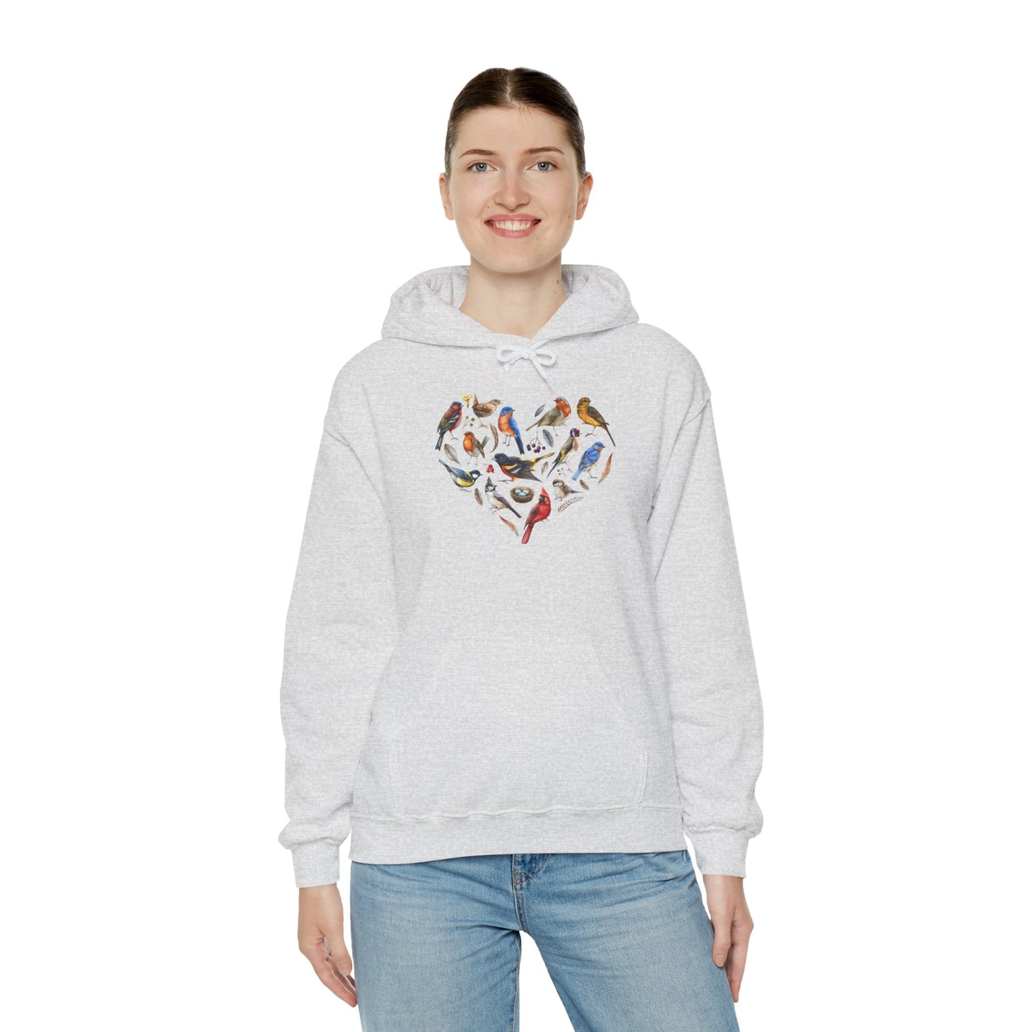 Bird Heart Unisex Hoodie - Cozy Sweatshirt for Nature Lovers