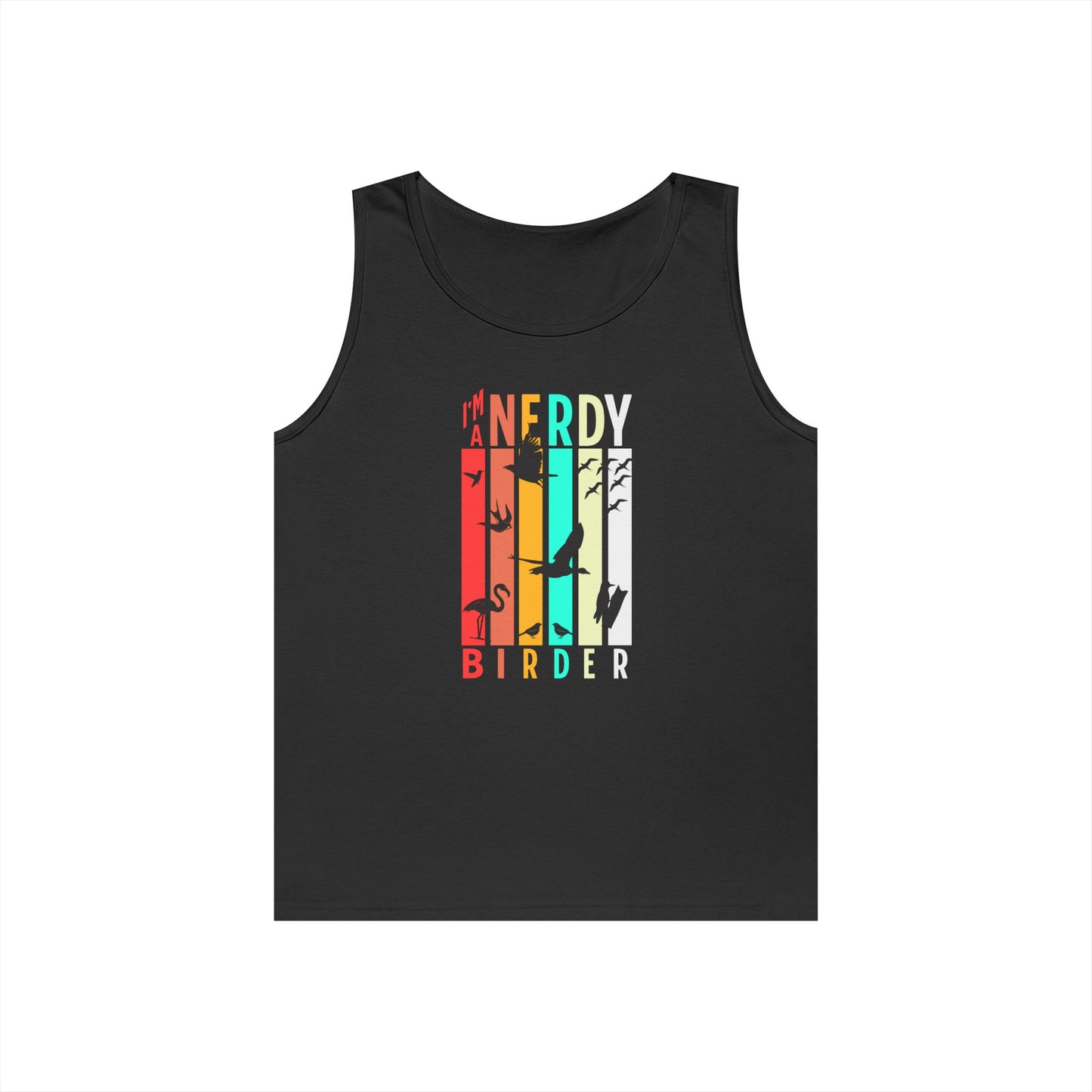 I'm A Nerdy Birder Tank Top, Gift for Bird Lovers, Unisex Summer Wear, Nature Lover's Apparel, Fun Casual Tank