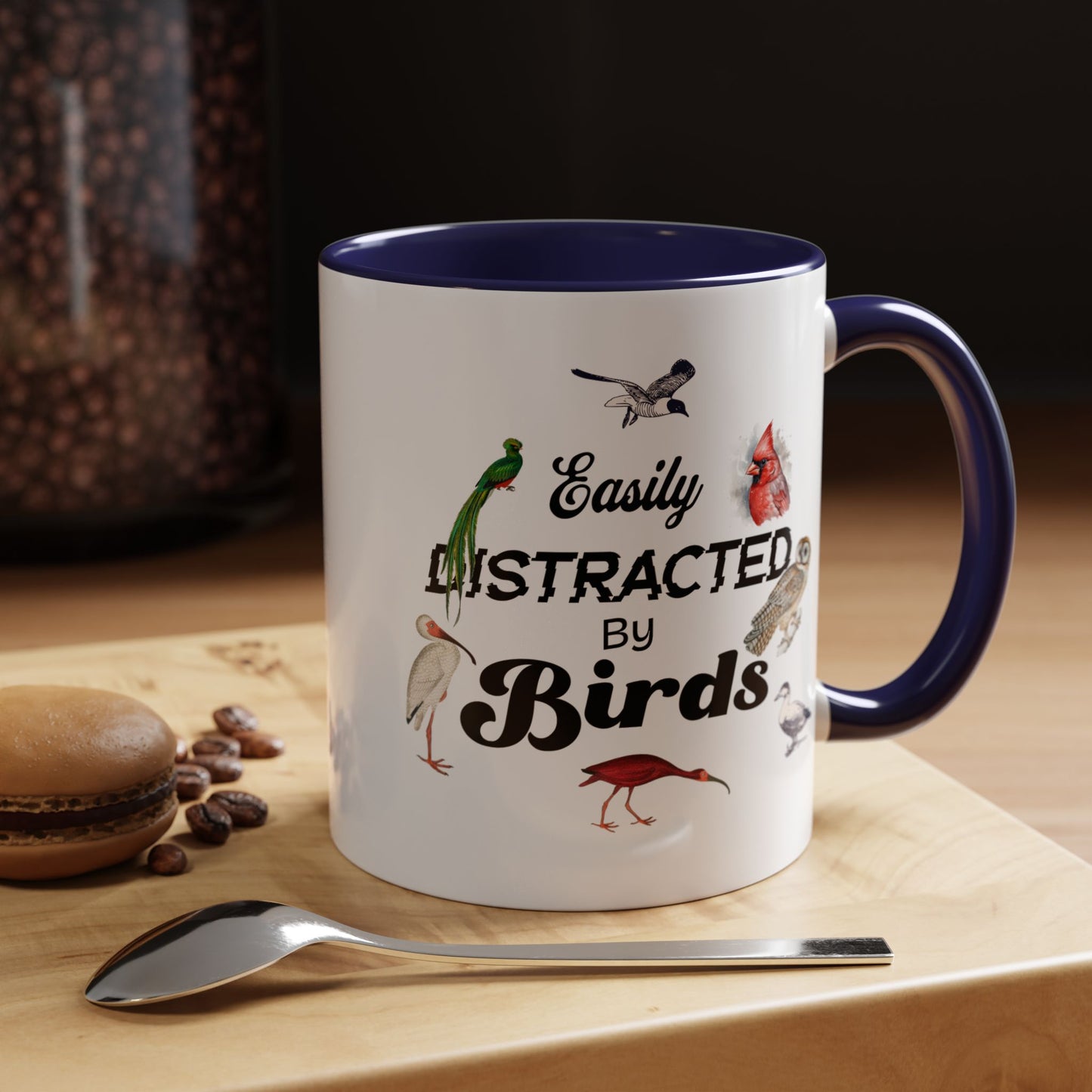 Easily Distracted by Birds Coffee Mug - Fun Accent Mug for Bird Lovers