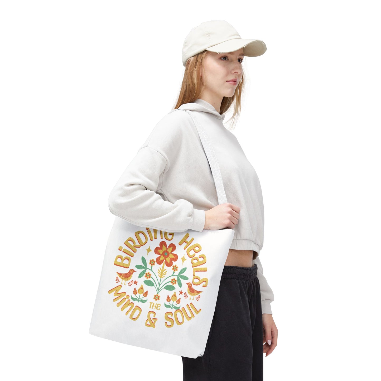 Birding Heals Tote Bag - Inspirational Eco-Friendly Carryall for Nature Lovers