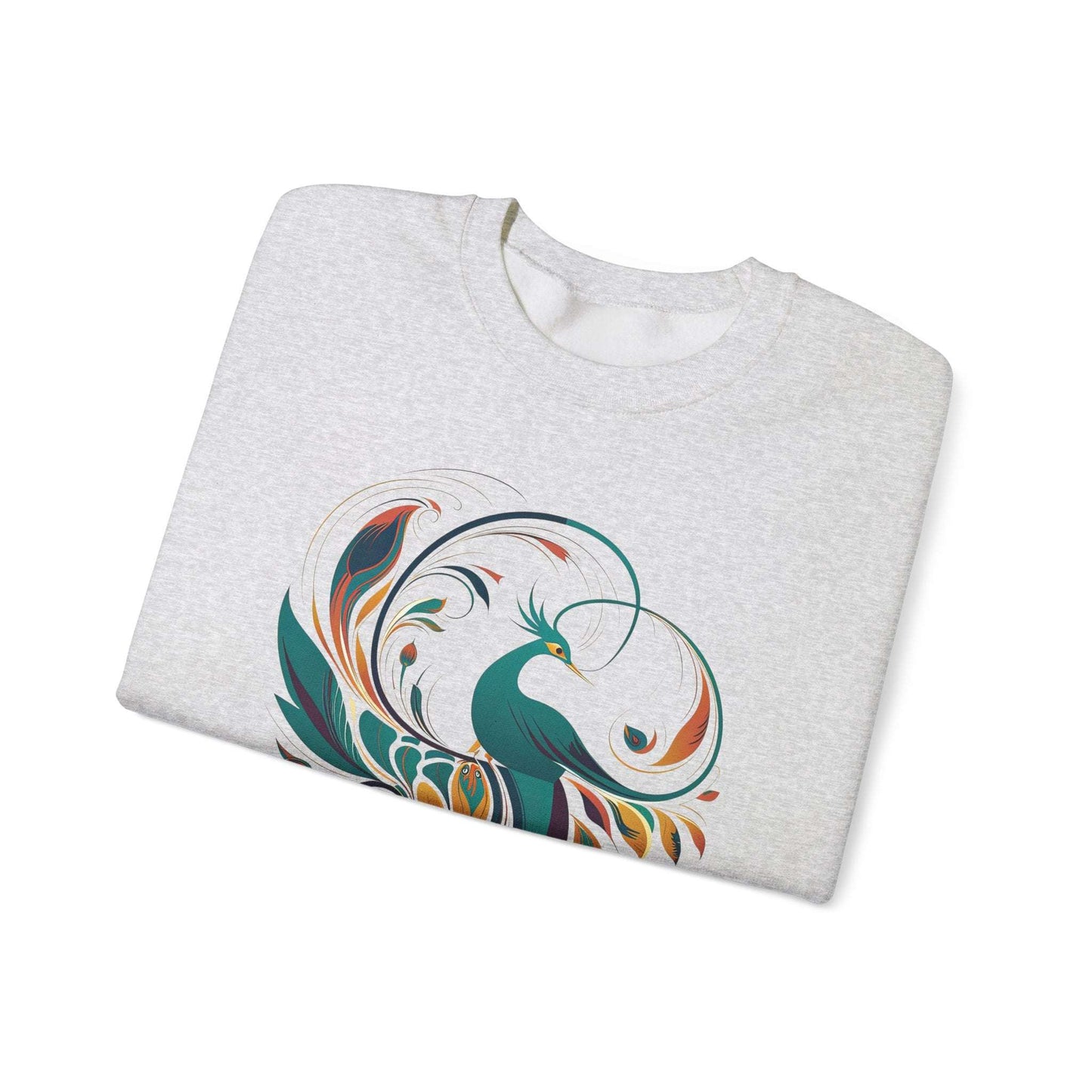Elegant Peacock Design Unisex Crewneck Sweatshirt