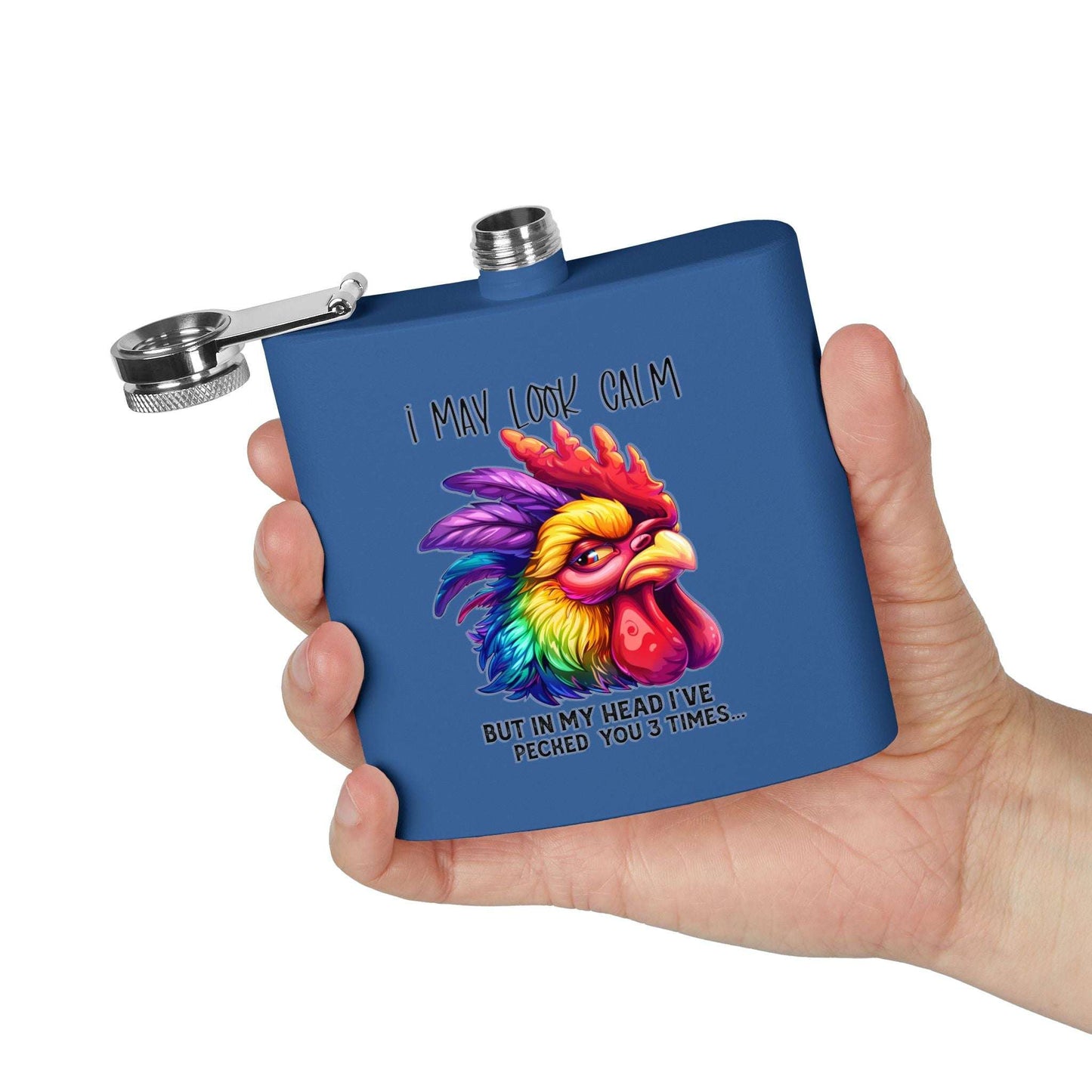 I May Look Calm Stainless Steel Flask - 6oz