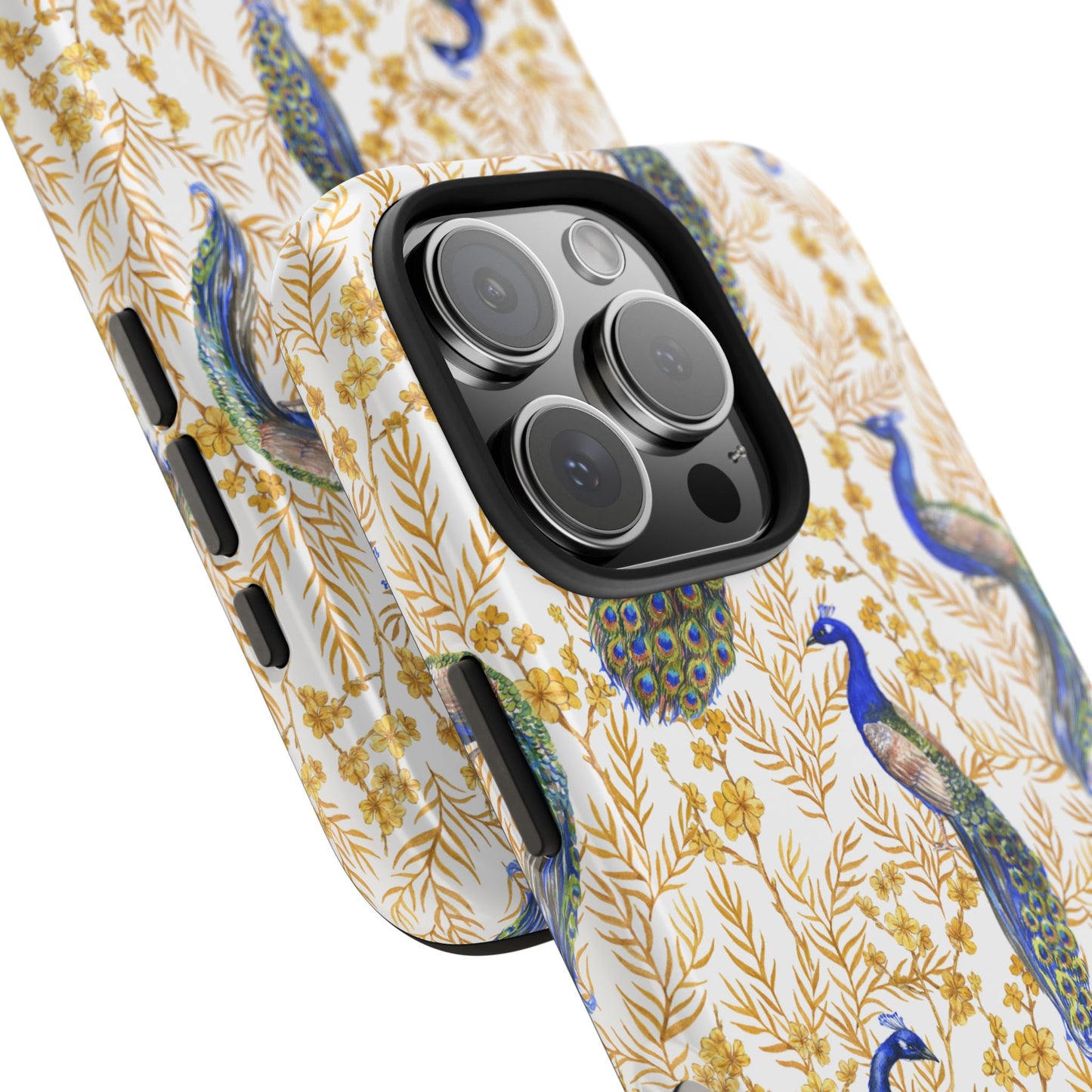 Elegant Peacock Tough Phone Case - Stylish Protection for Nature Lovers