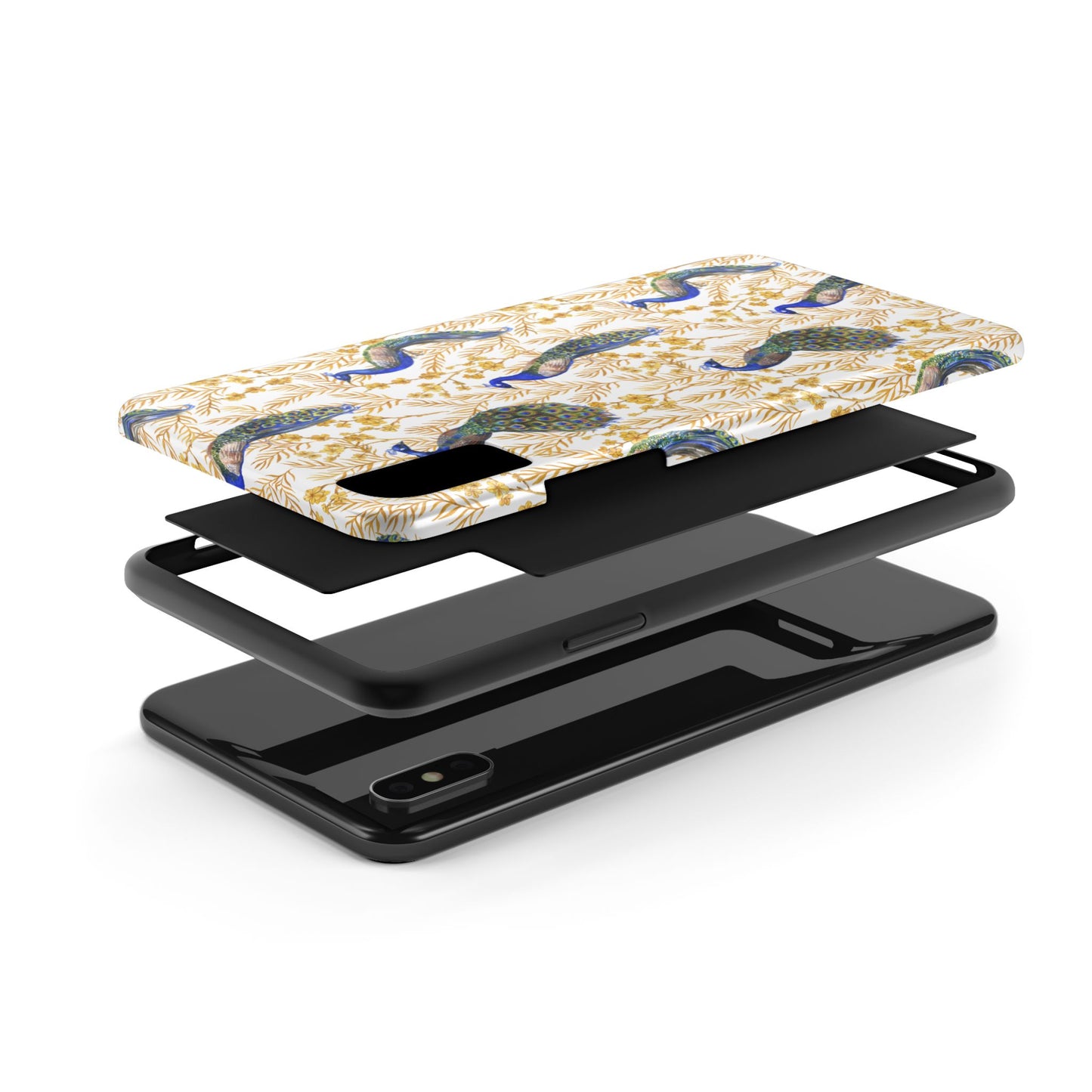 Elegant Peacock Tough Phone Case - Stylish Protection for Nature Lovers