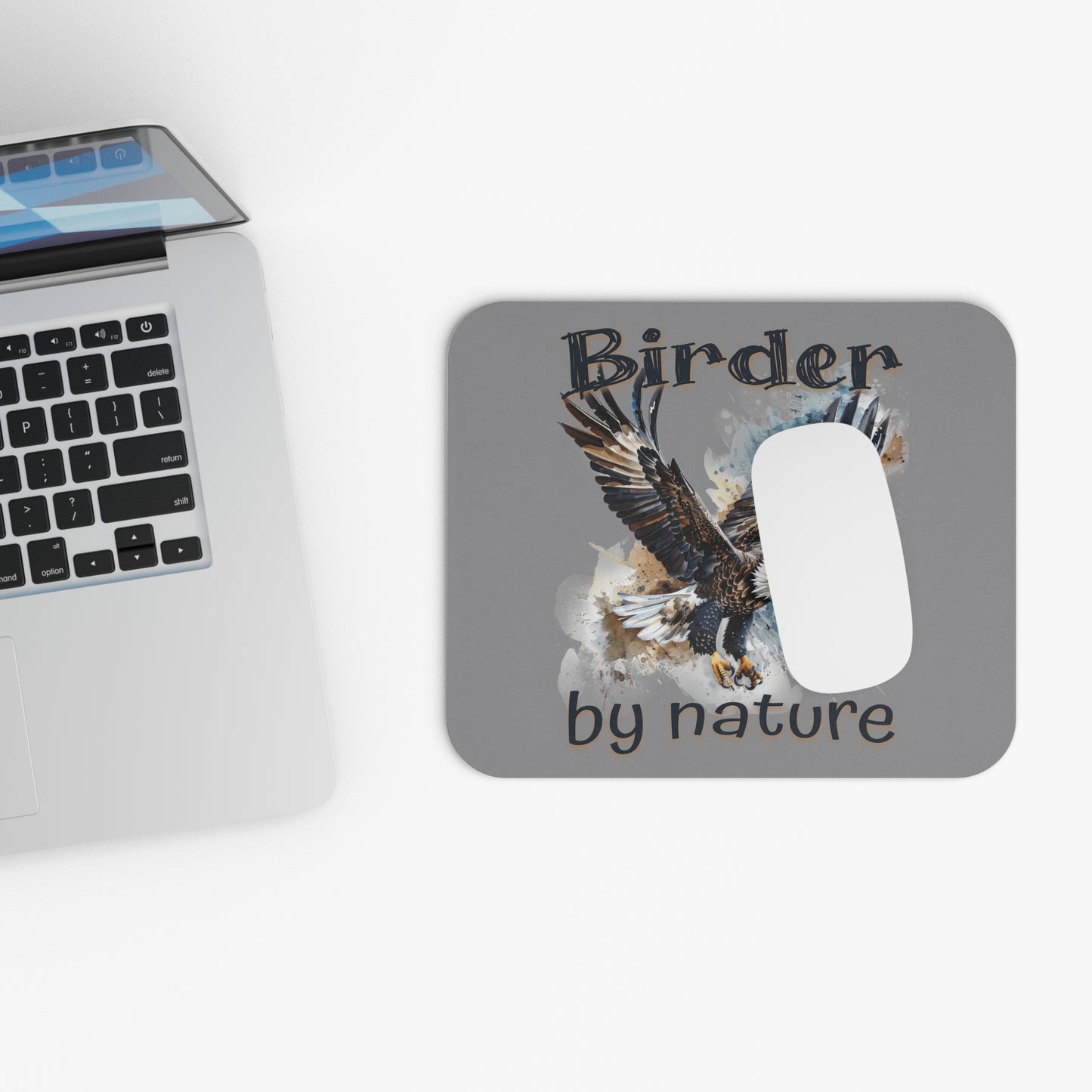 Eagle Birder By Nature Birding Mouse Pad - Perfect Gift for Nature Lovers & Birdwatchers